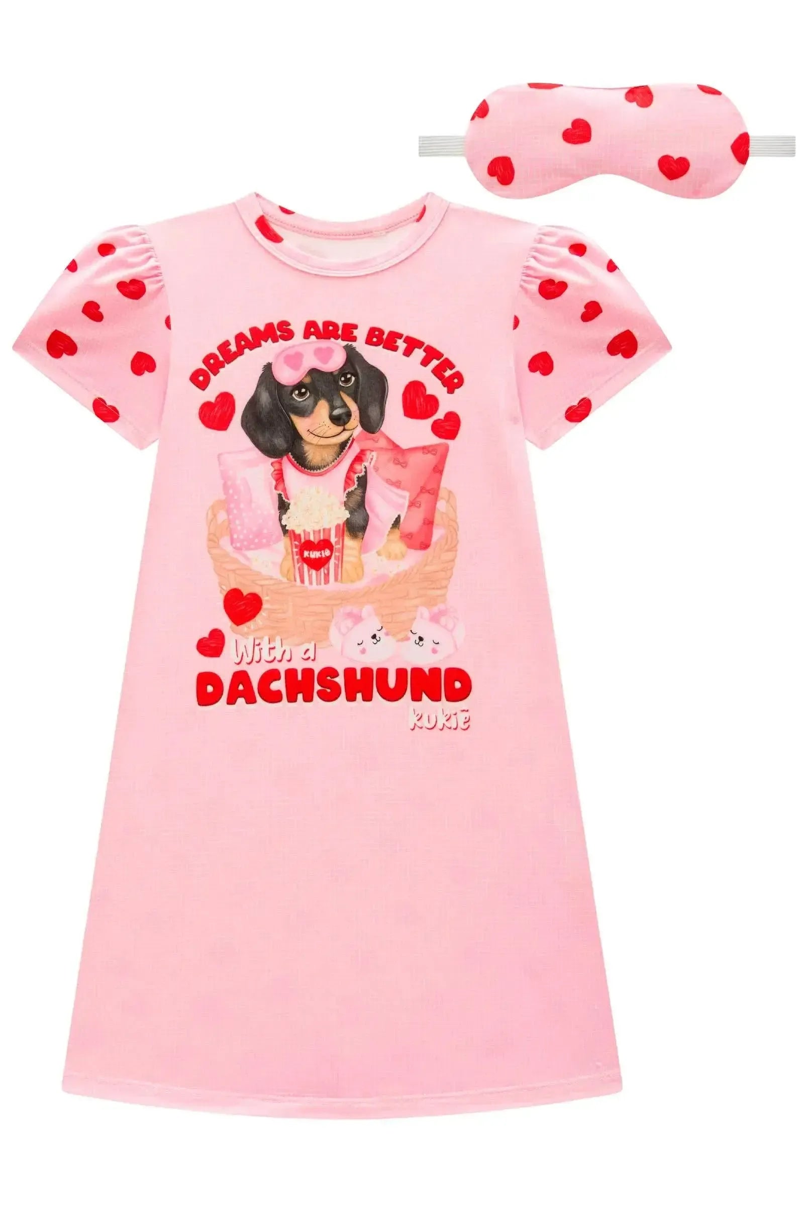 Camisola em Malha Comfy (Acompanha Máscara) 99703 Kukiê Infantil Menina