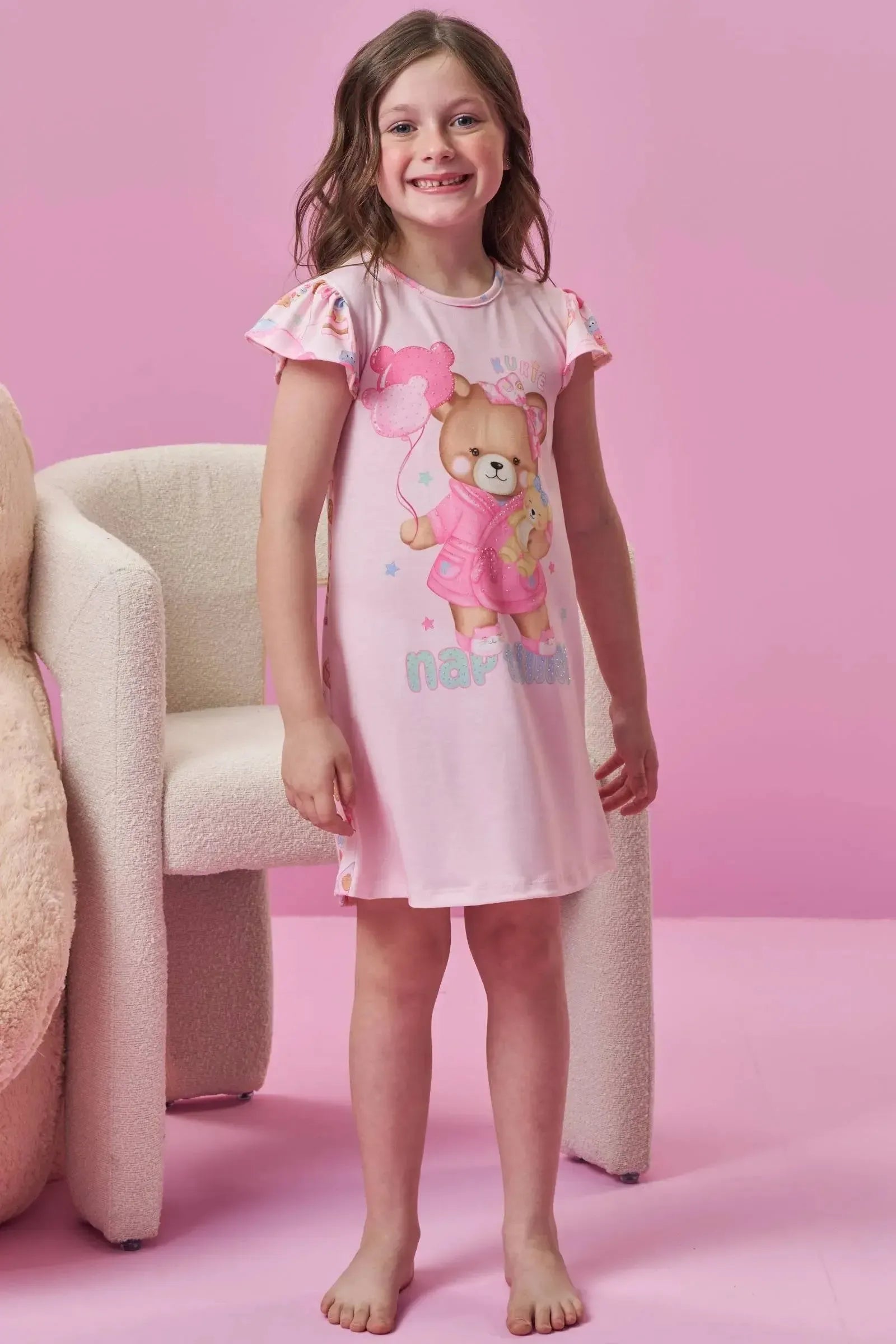 Camisola em Malha Fresh 94257 Kukiê Infantil Menina