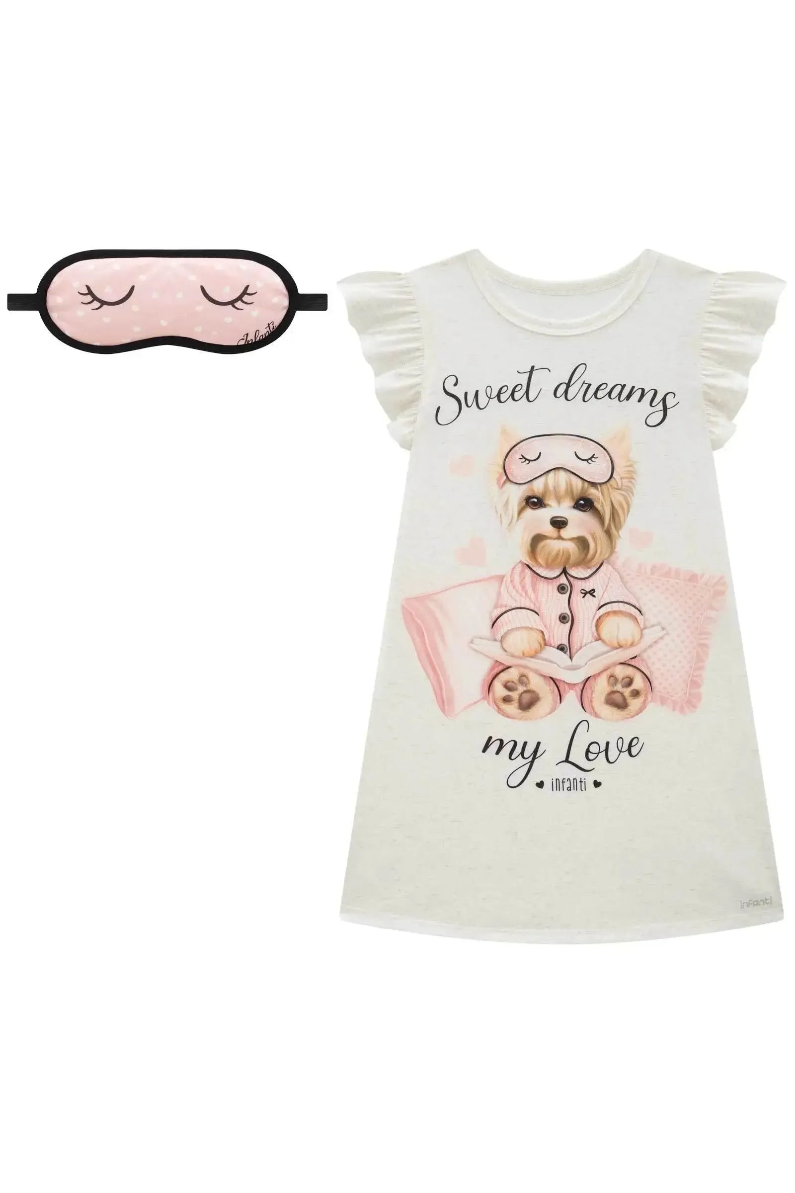 Camisola em Malha Fresh. Acompanha Máscara 96054 Infanti Infantil Menina
