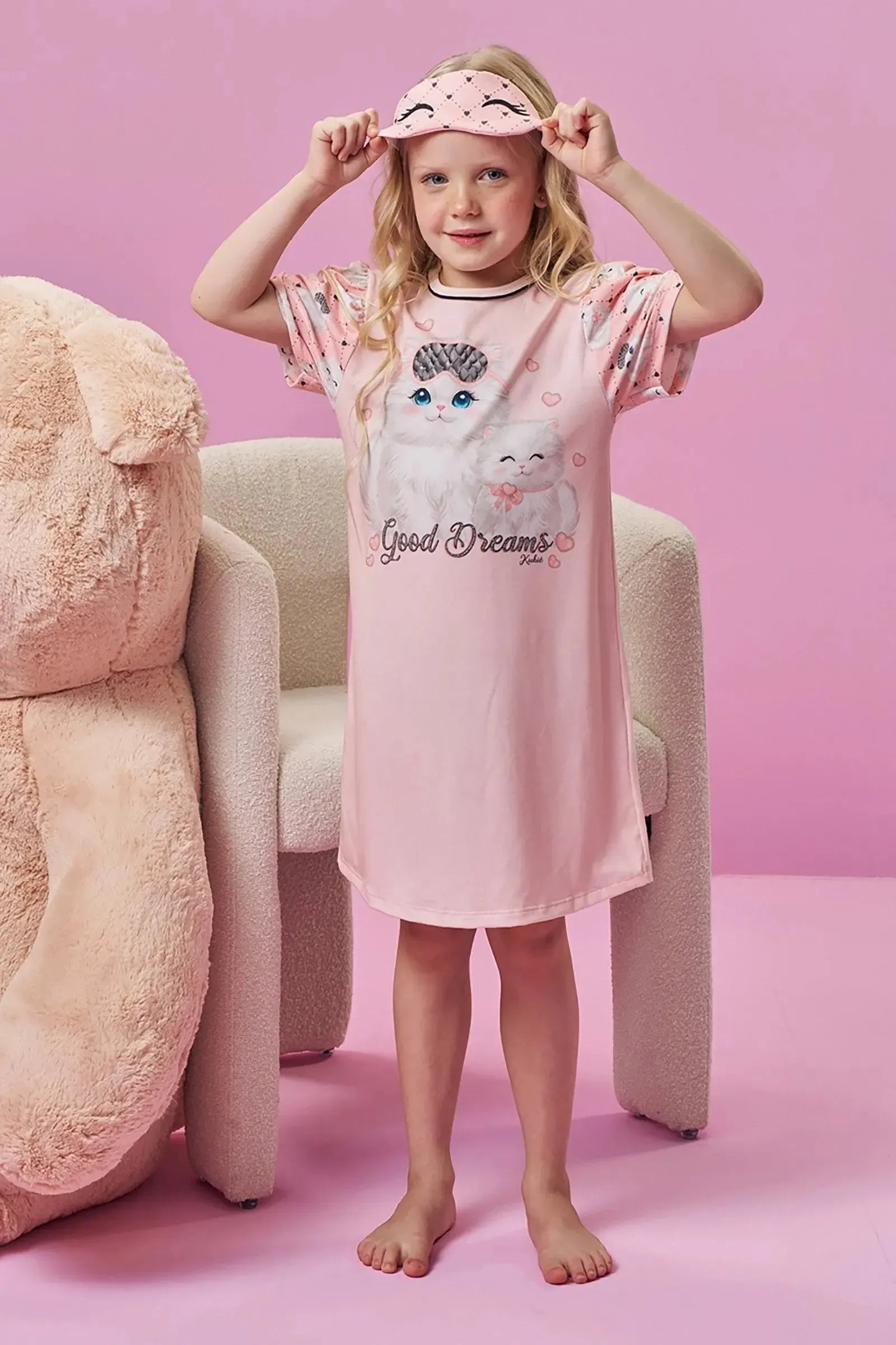 Camisola em Meia Malha (acompanha Máscara) 94250 Kukiê Infantil Menina