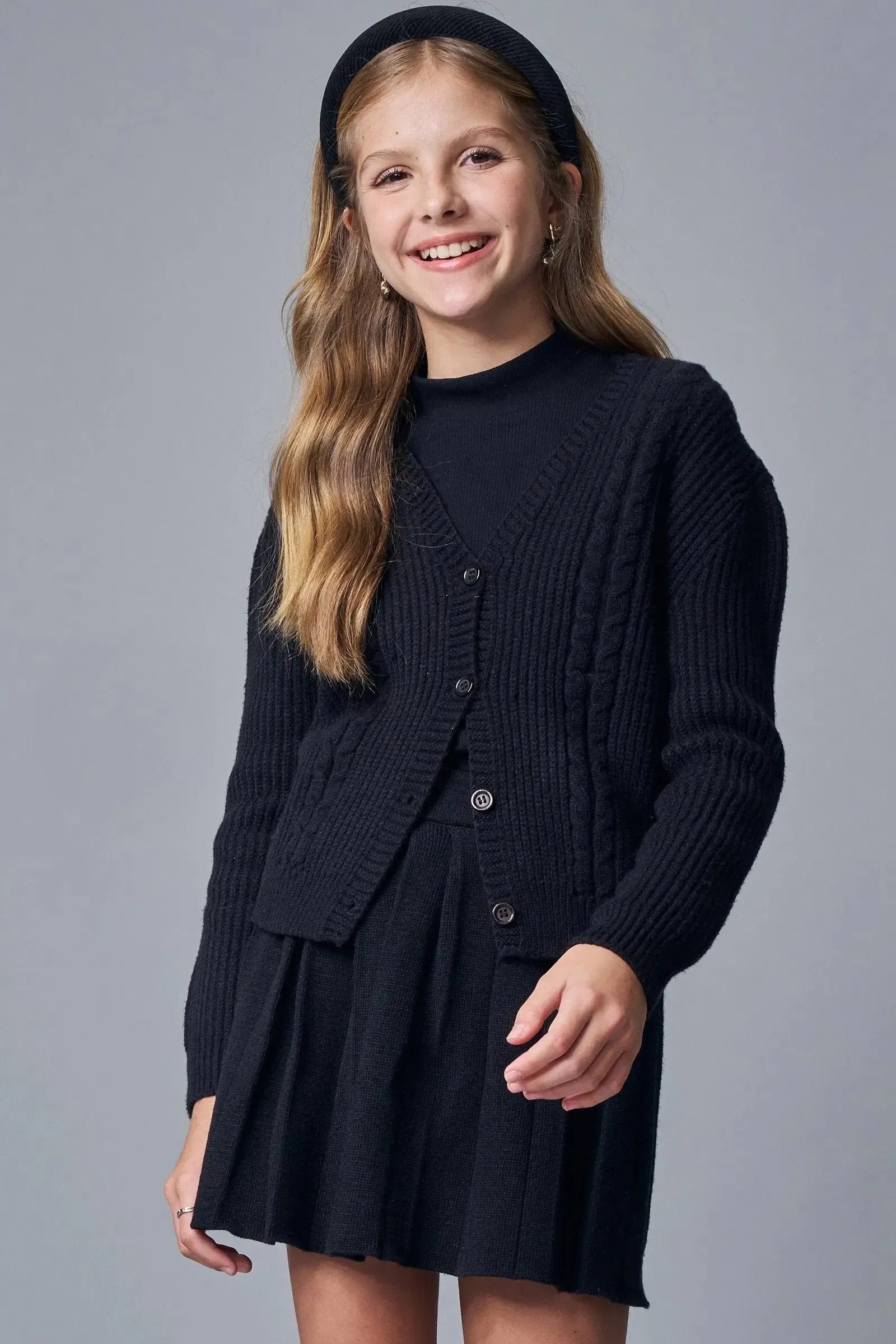 Cardigan Boxy em Tricô Prime 86914 Lilimoon Teen Menina