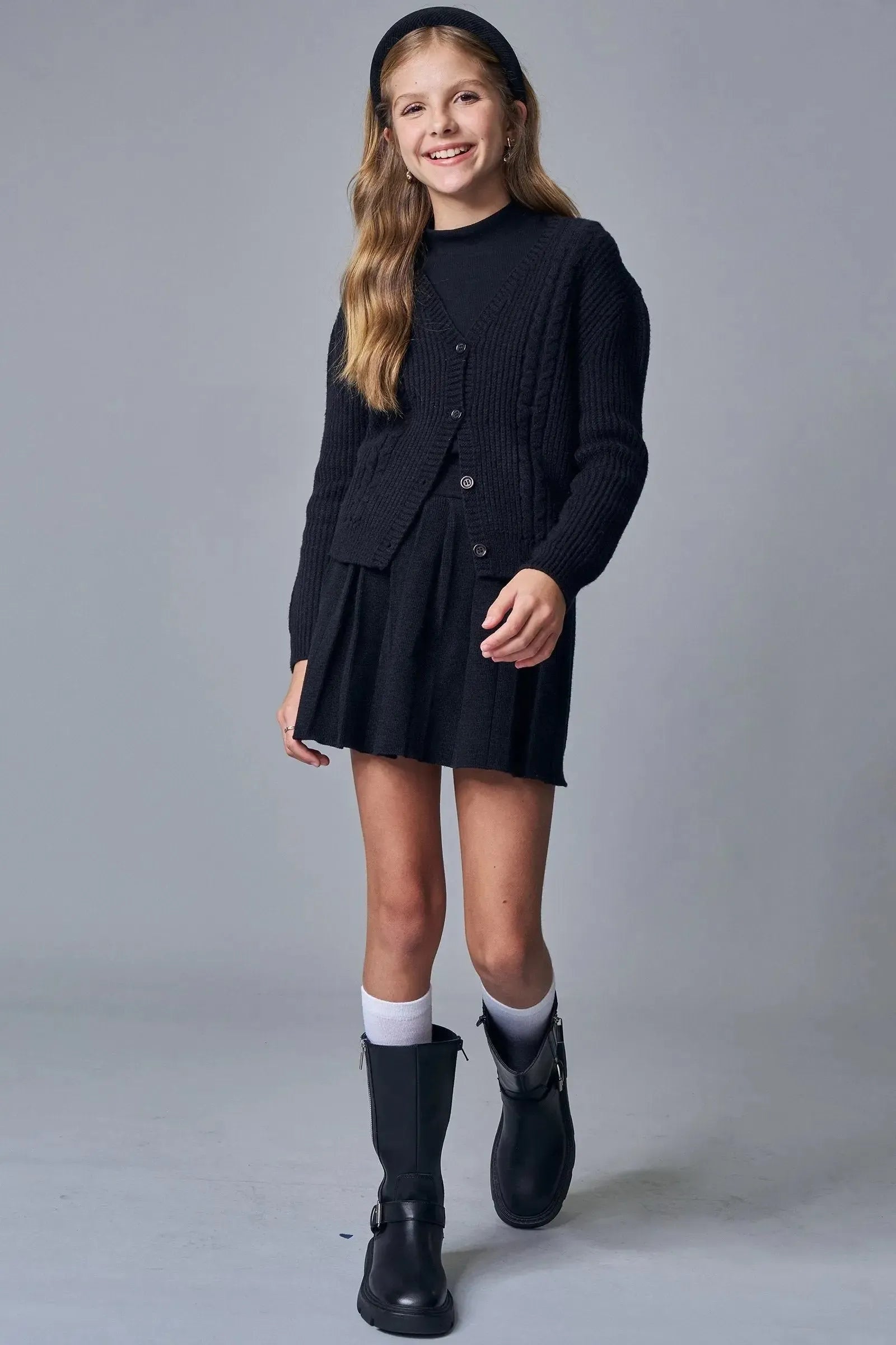 Cardigan Boxy em Tricô Prime 86914 Lilimoon Teen Menina