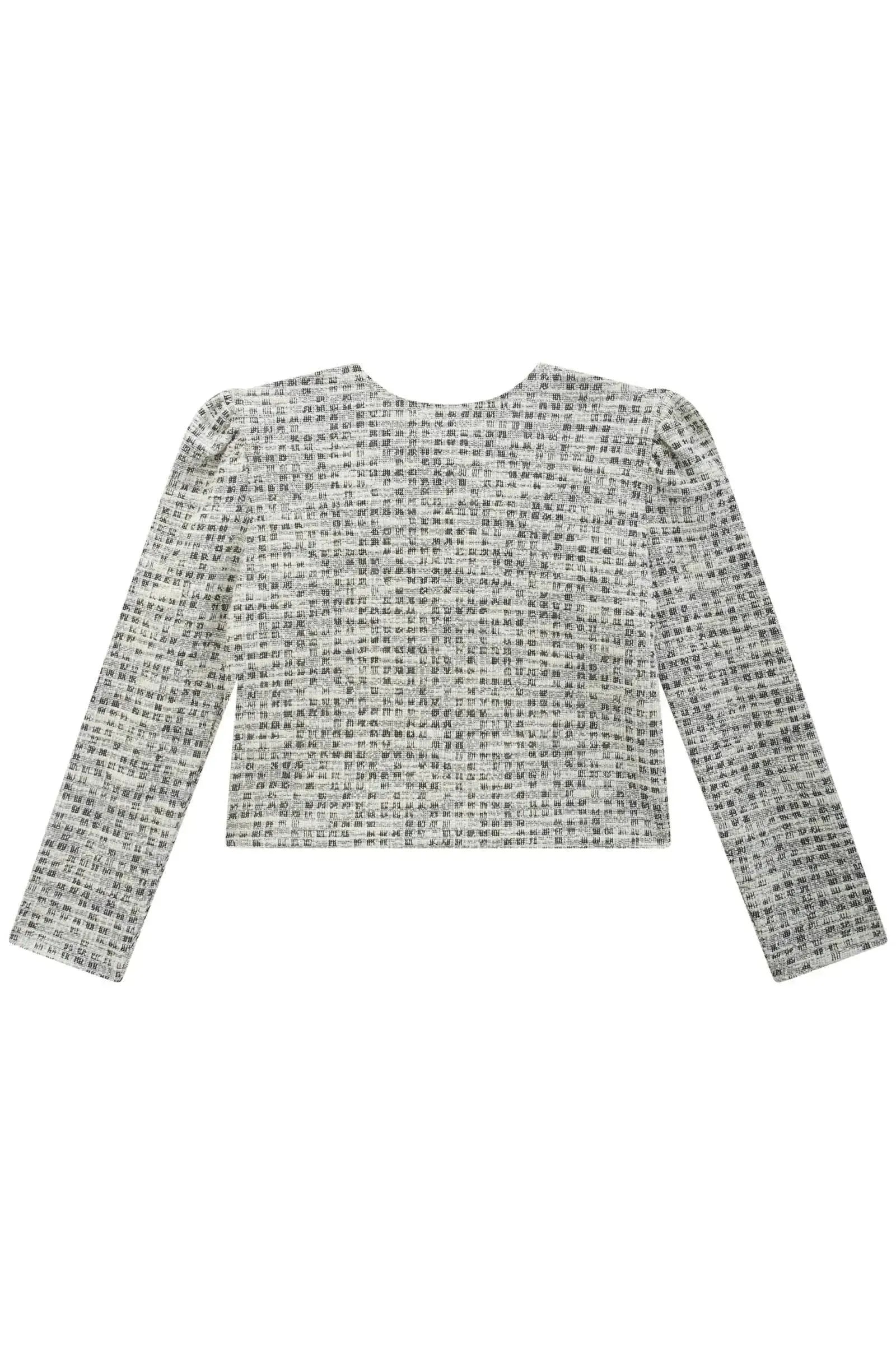 Casaco Boxy em Malha Tweed 90331 Infanti Infantil Menina