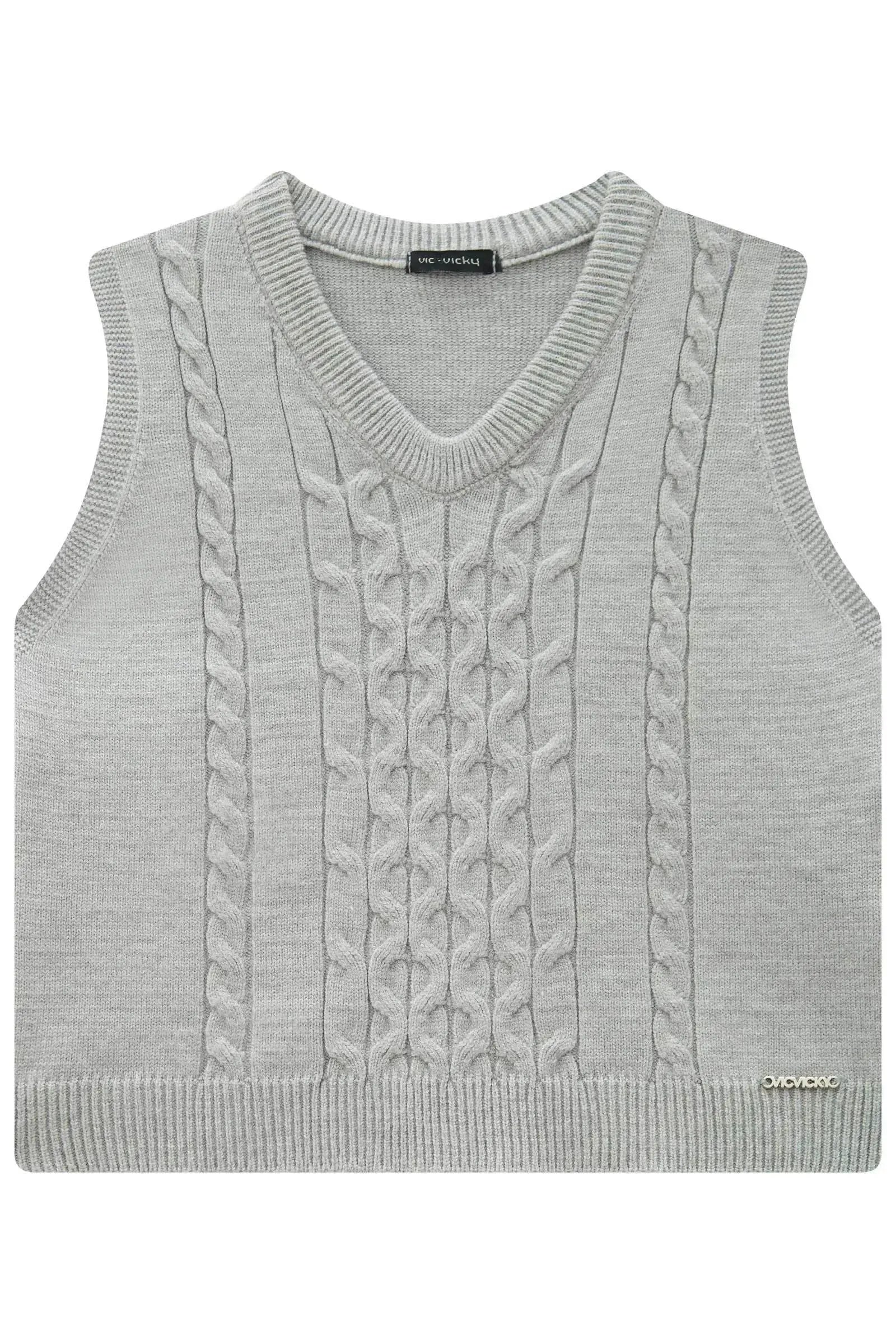 Colete Cropped em Tricô Prime 86991 Vic&Vicky Teen Menina