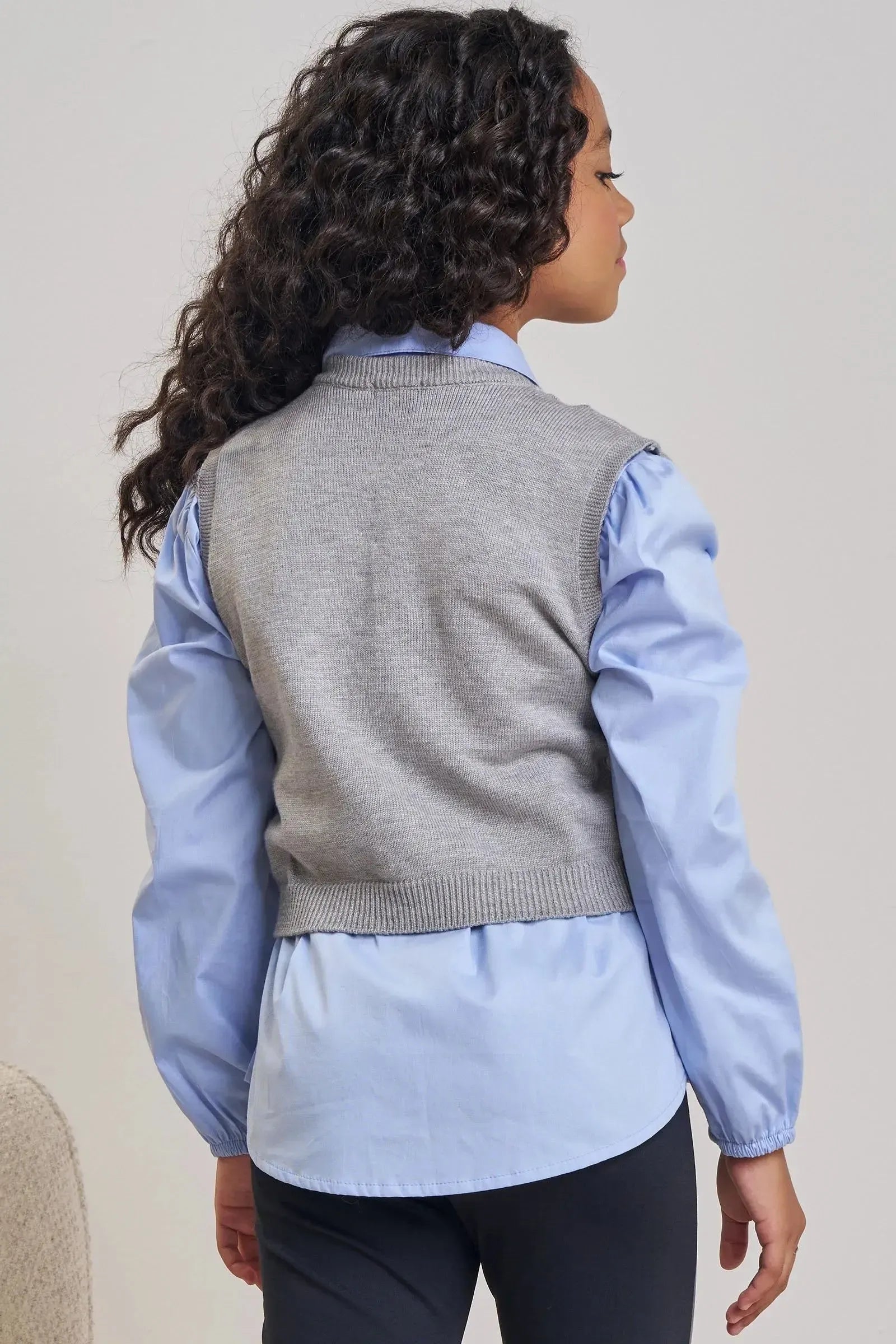 Colete Cropped em Tricô Prime 86991 Vic&Vicky Teen Menina