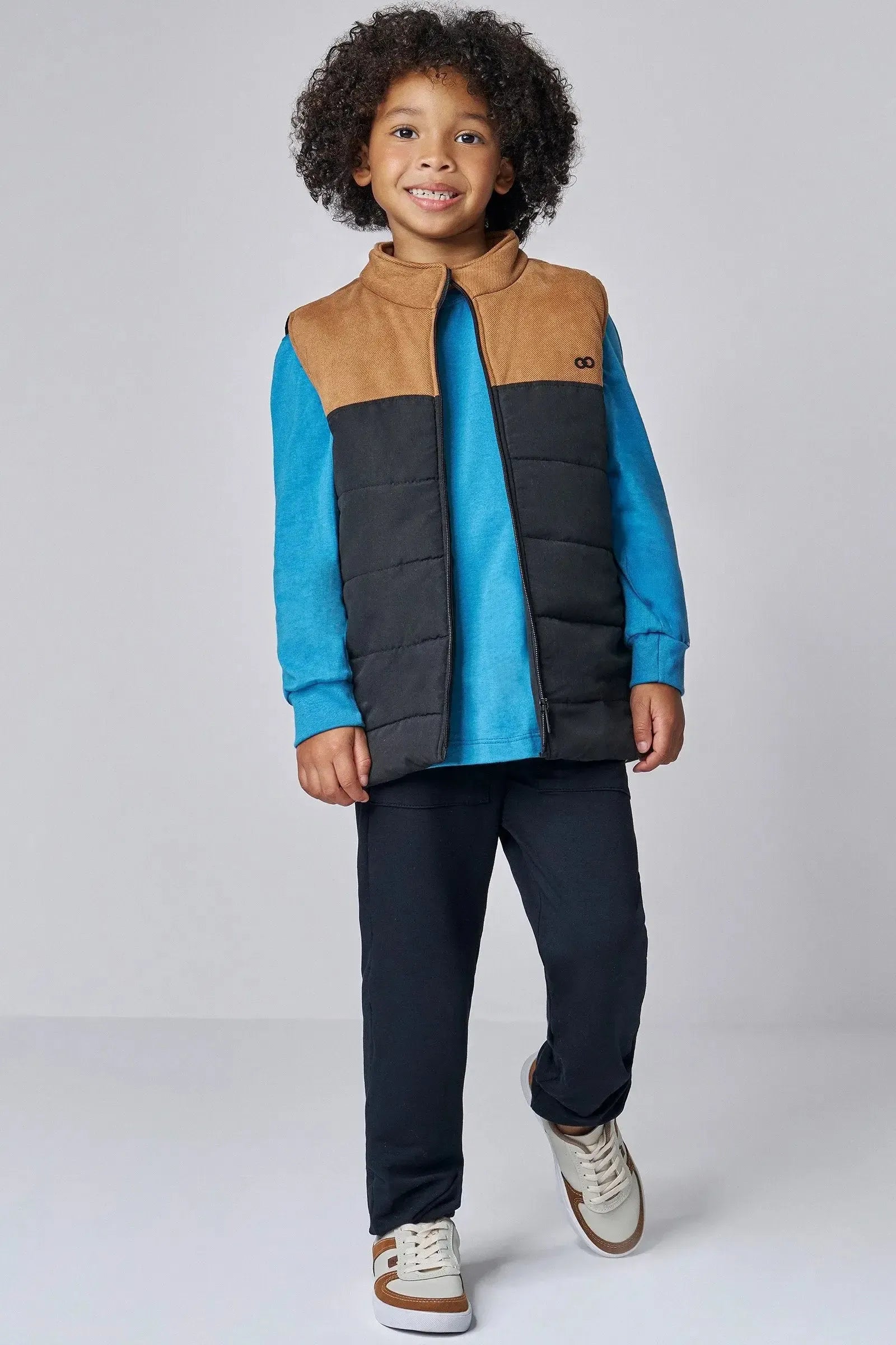 Colete em Tecido Twill com Elastano e Nylon Bora 89459 LucBoo Infantil Menino