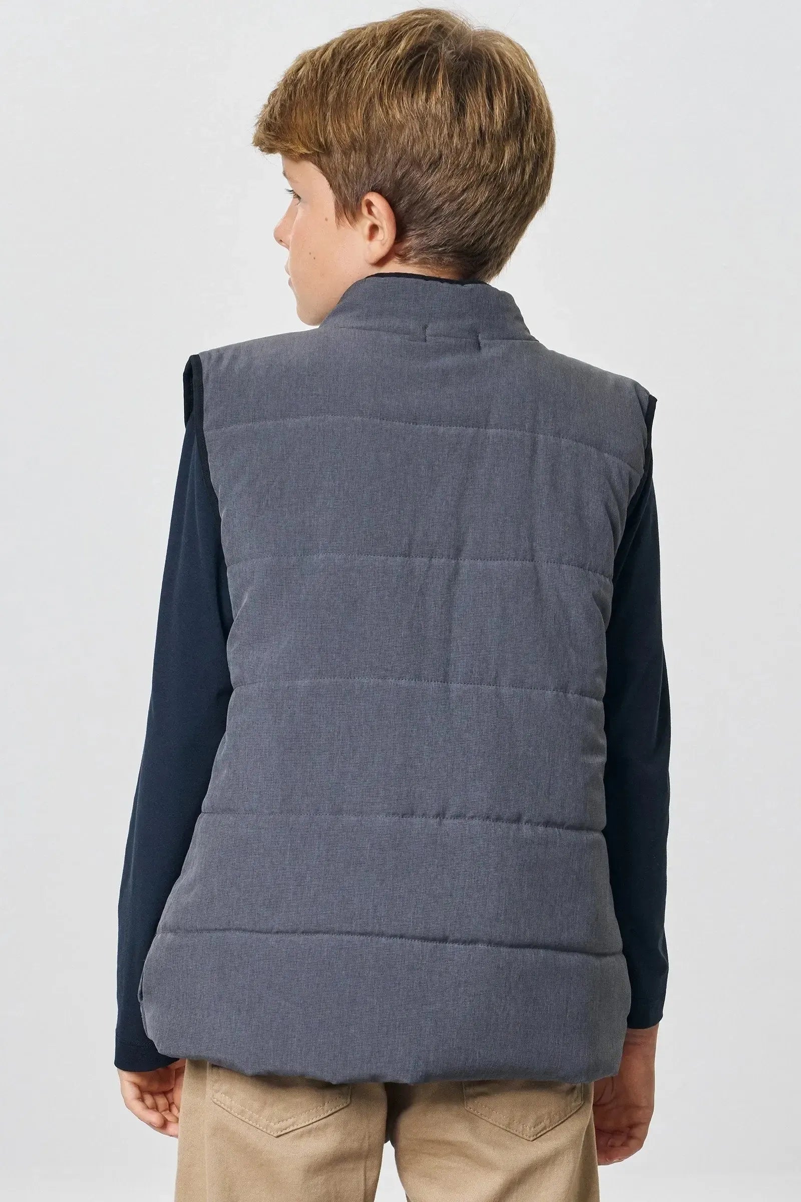 Colete Puffer em Nylon Stripes com Elastano 89365 Johnny Fox Teen Menino