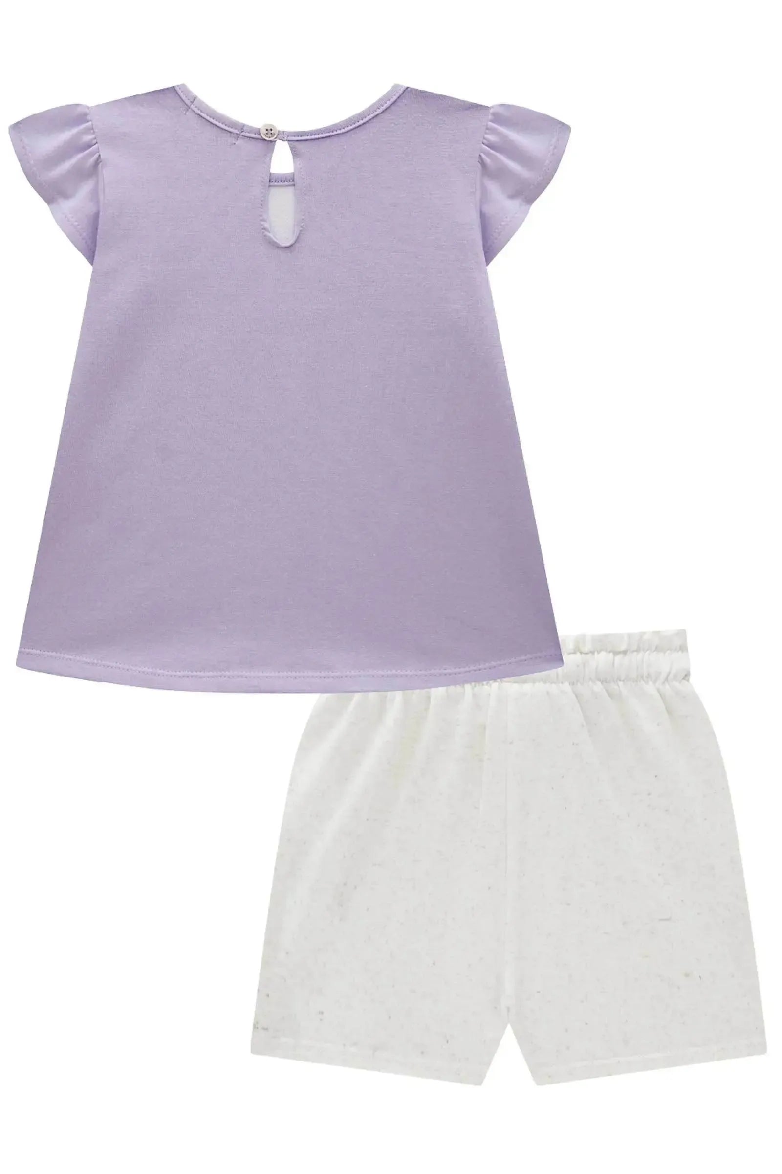 Conjunto de Bata em Cotton com Shorts em Molevisco 83645 Infanti Infantil Menina