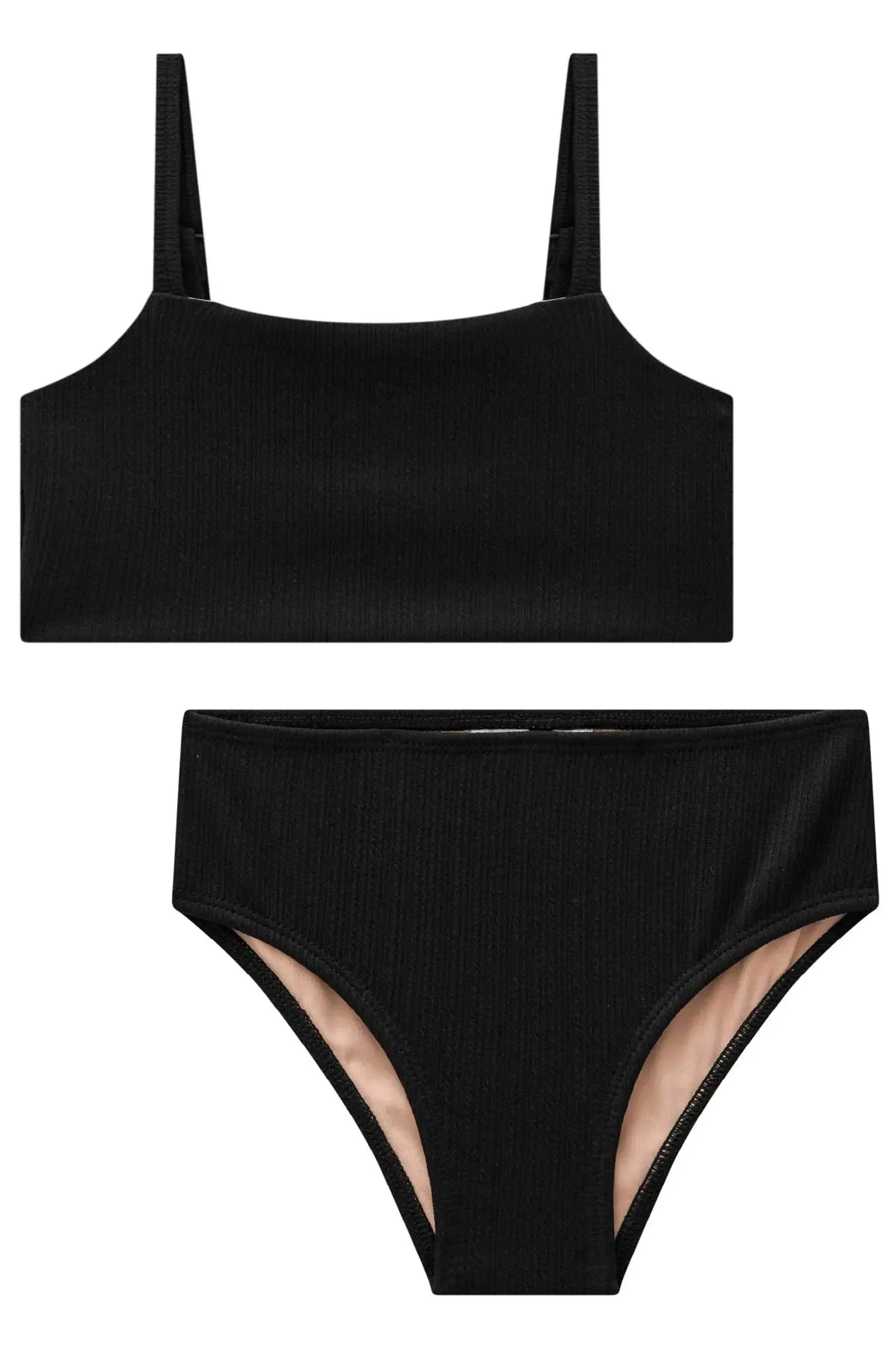 Conjunto de Biquíni com Top e Calcinha em Malha Jacquard Textura UV 50+ 85039 Lilimoon Teen Menina