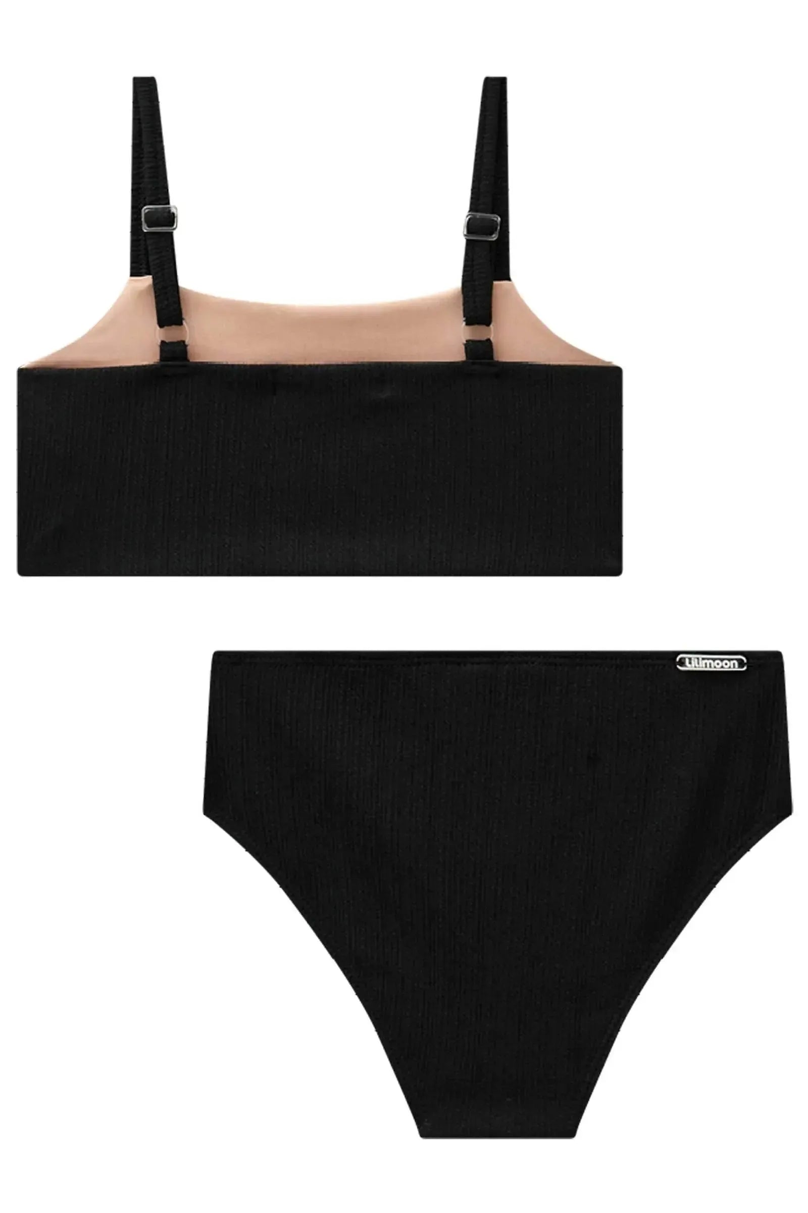 Conjunto de Biquíni com Top e Calcinha em Malha Jacquard Textura UV 50+ 85039 Lilimoon Teen Menina
