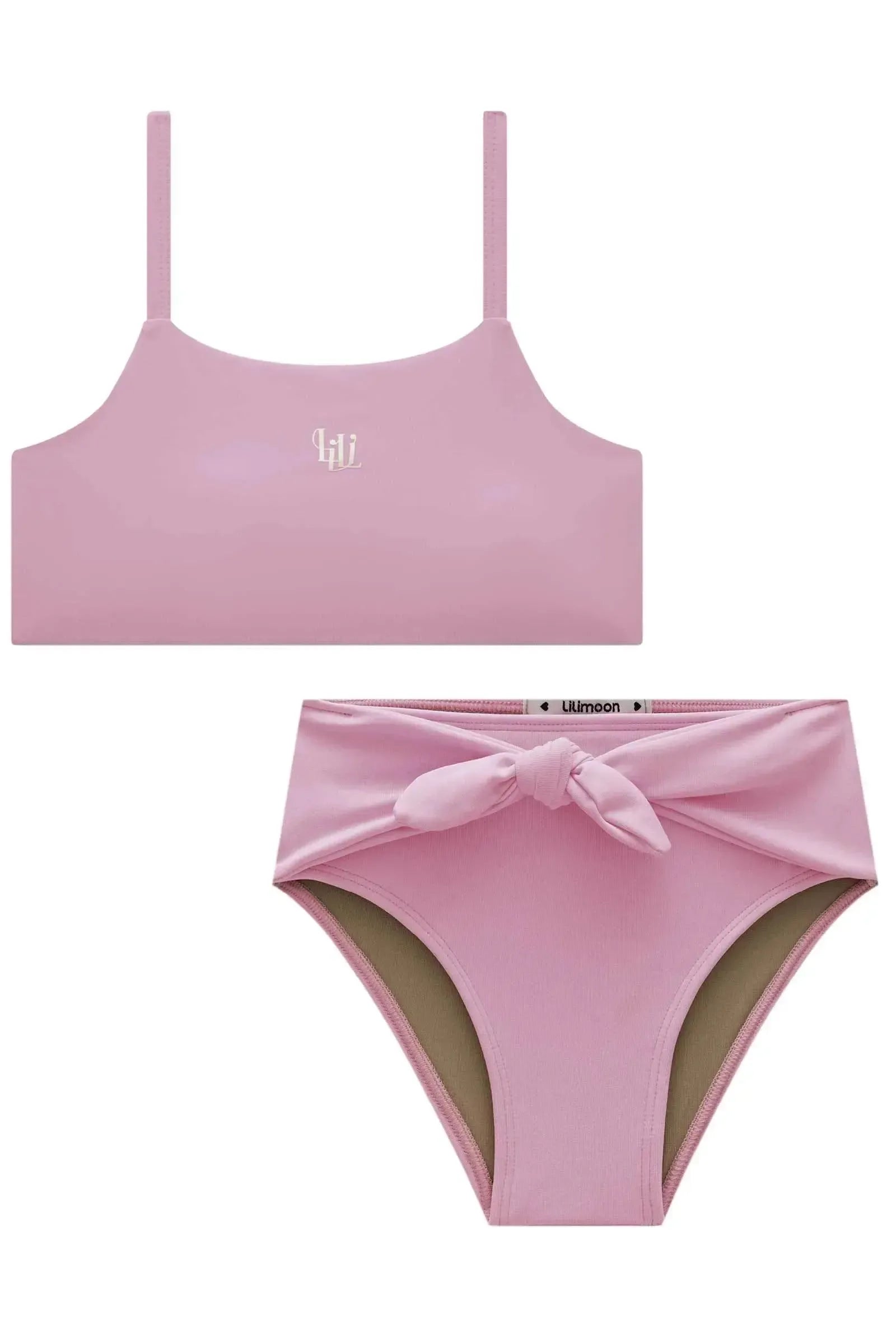 Conjunto de Biquíni com Top e Calcinha em Malha Poliamida com Proteção UV 50+ 87828 Lilimoon Teen Menina