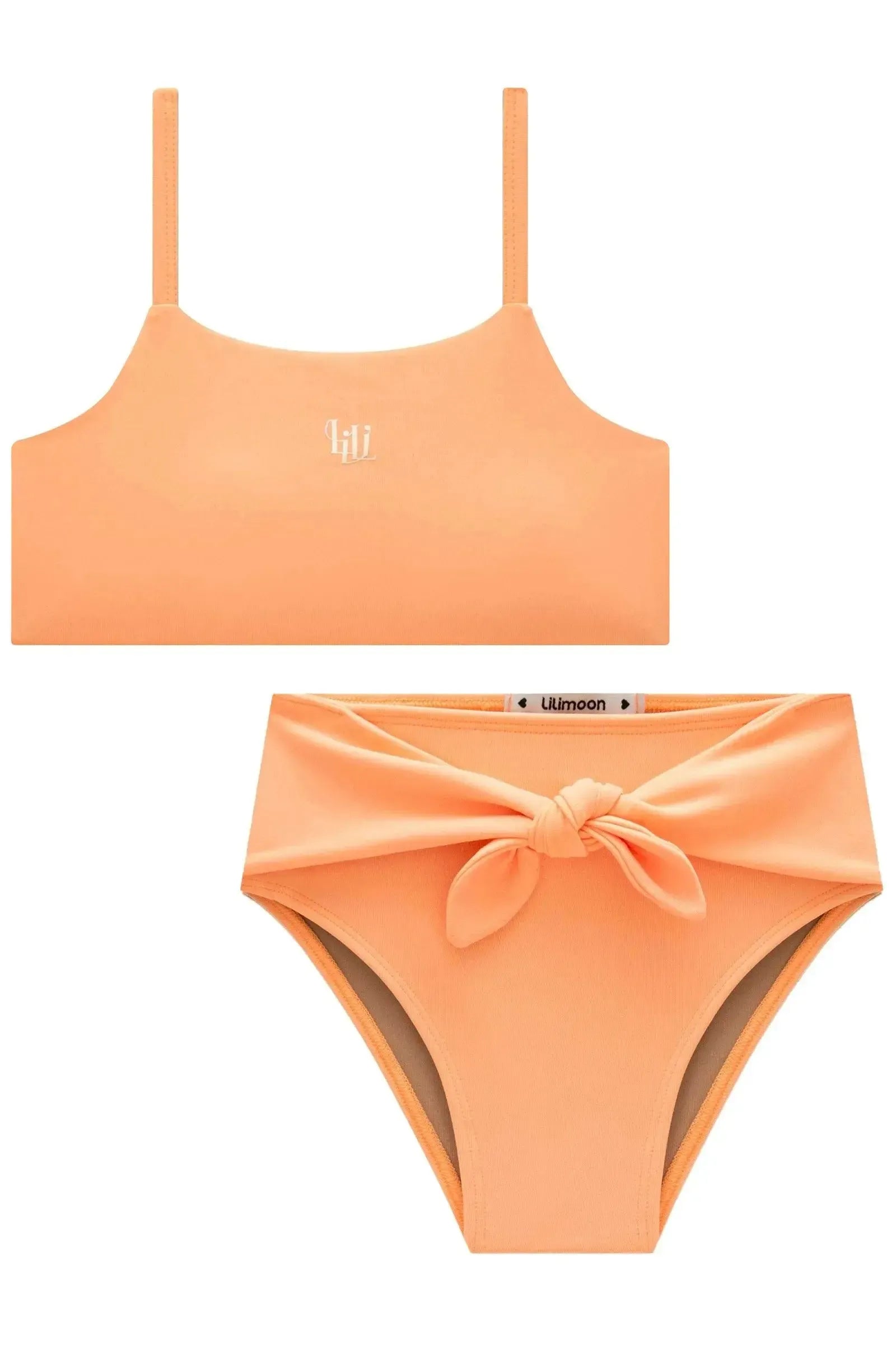 Conjunto de Biquíni com Top e Calcinha em Malha Poliamida com Proteção UV 50+ 87828 Lilimoon Teen Menina