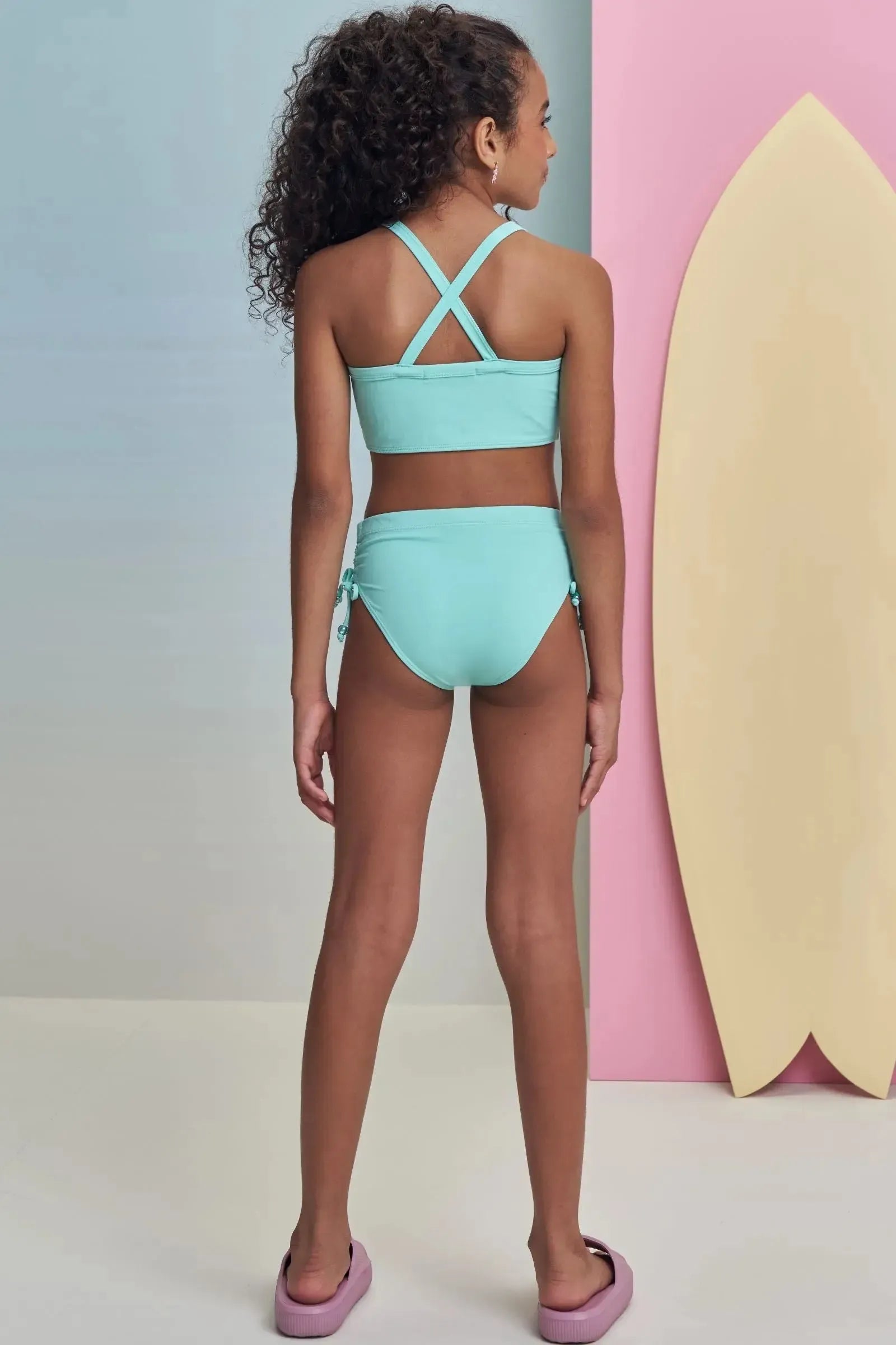Conjunto de Biquíni com Top e Calcinha em Malha Poliamida com Proteção UV 50+ 99379 Lilimoon Teen Menina