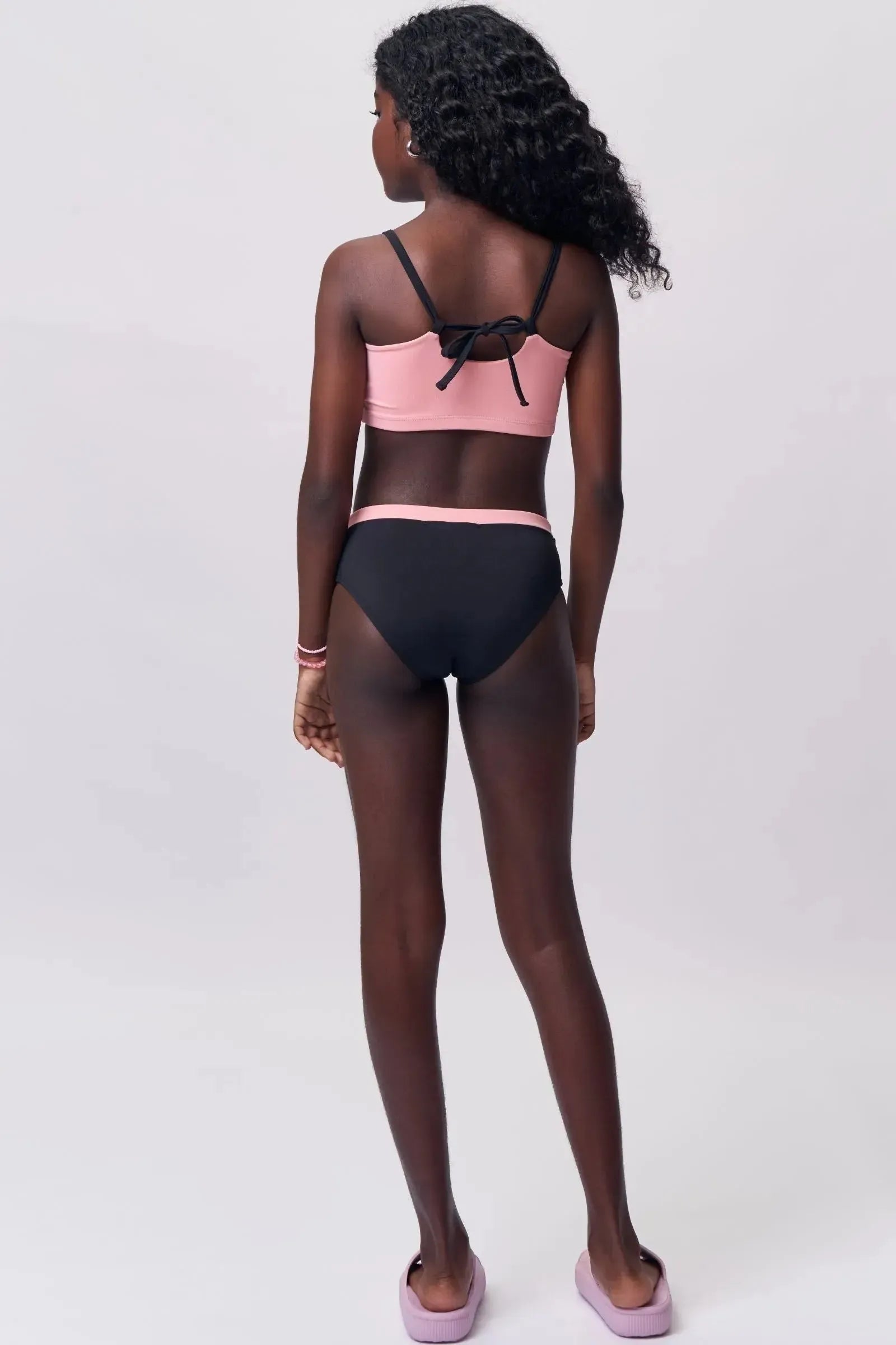 Conjunto de Biquíni com Top em Malha Poliamida e Calcinha Tradicional em Malha Uv Dry 50+ 92862 Lilimoon Teen Menina