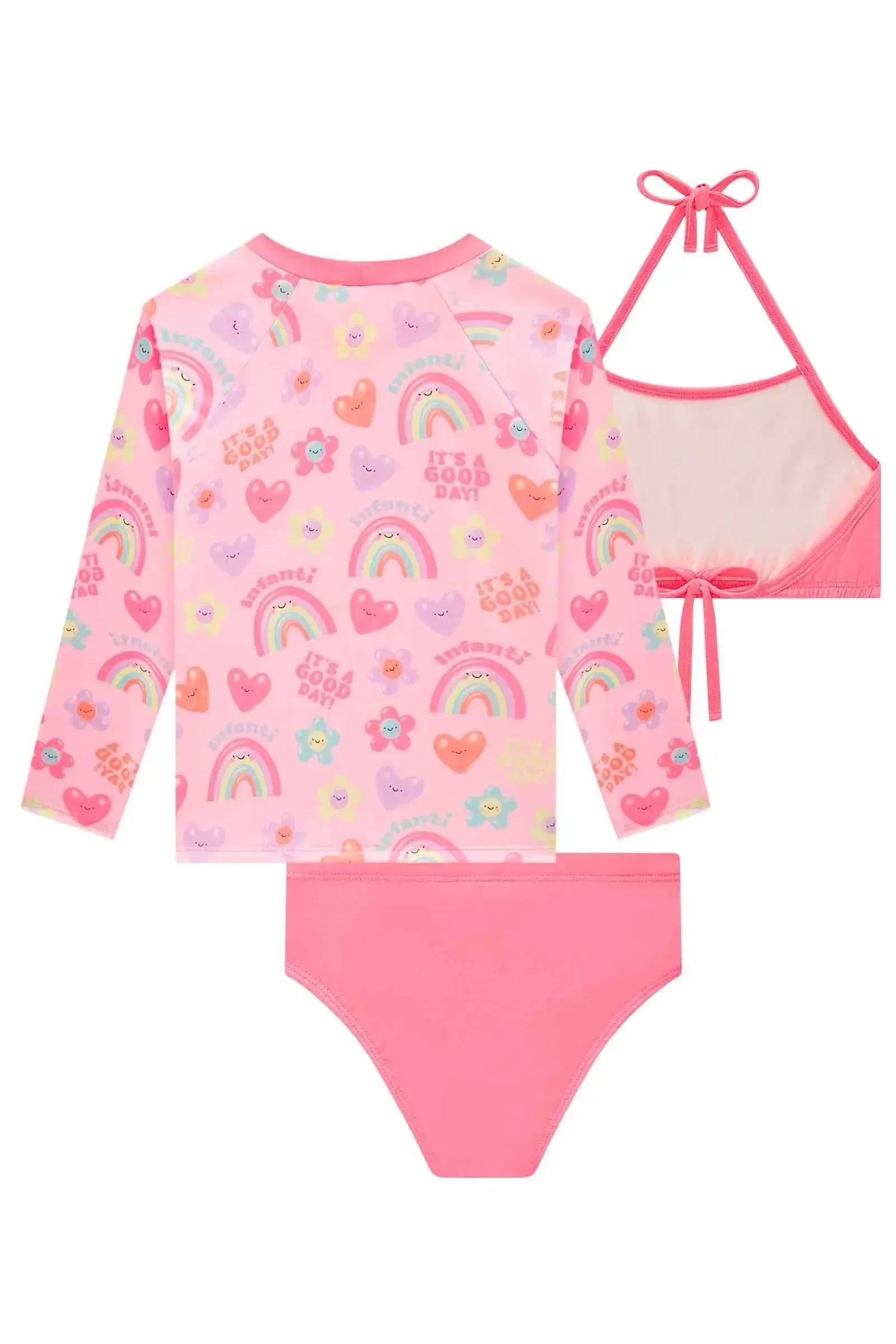 Conjunto de Biquíni e Blusa em Malha UV Dry com Proteção UV 50+ 93172 Infanti Infantil Menina