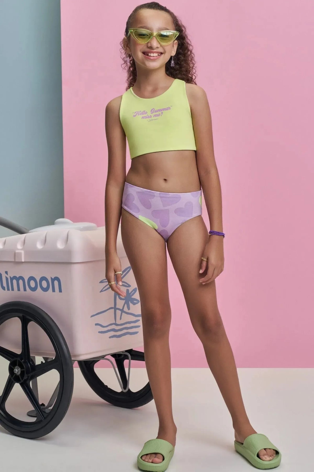 Conjunto de Biquíni Reversível em Malha UV Dry com Proteção UV 50+ 99408 Lilimoon Teen Menina