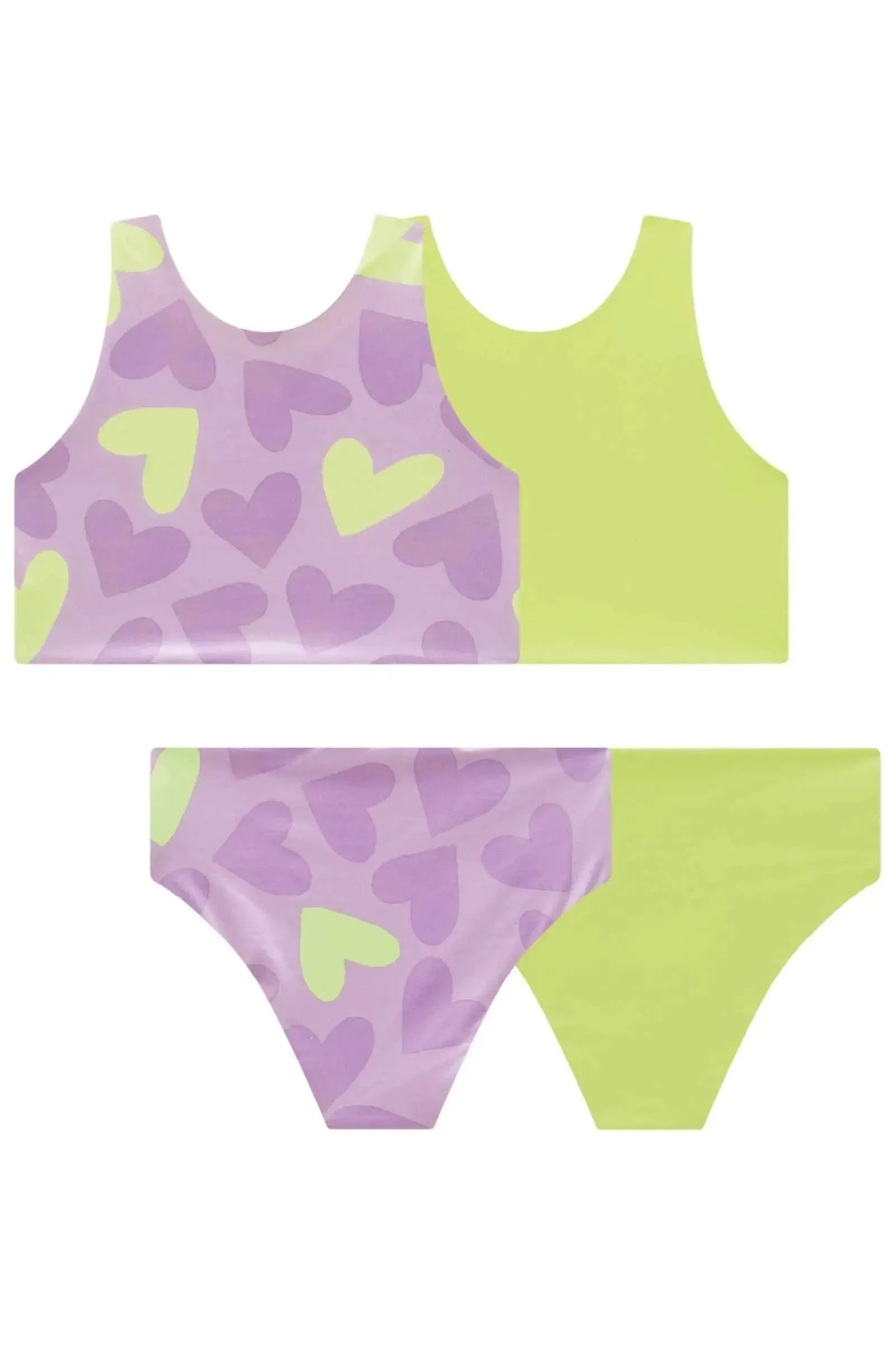 Conjunto de Biquíni Reversível em Malha UV Dry com Proteção UV 50+ 99408 Lilimoon Teen Menina