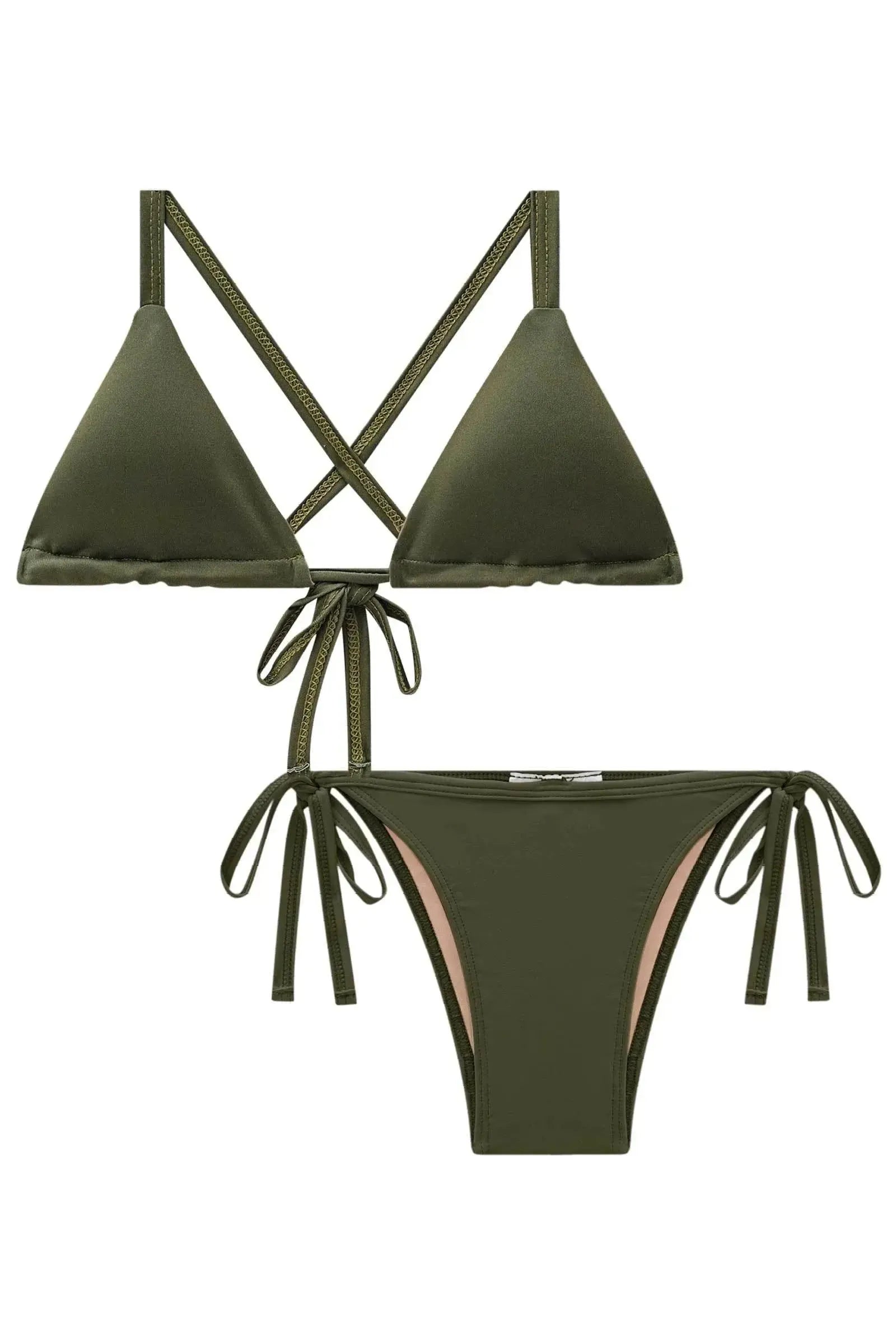 Conjunto de Biquini Top Cortininha e Calcinha Tradicional em Malha Uv 50+ 84340 Vic&Vicky Teen Menina