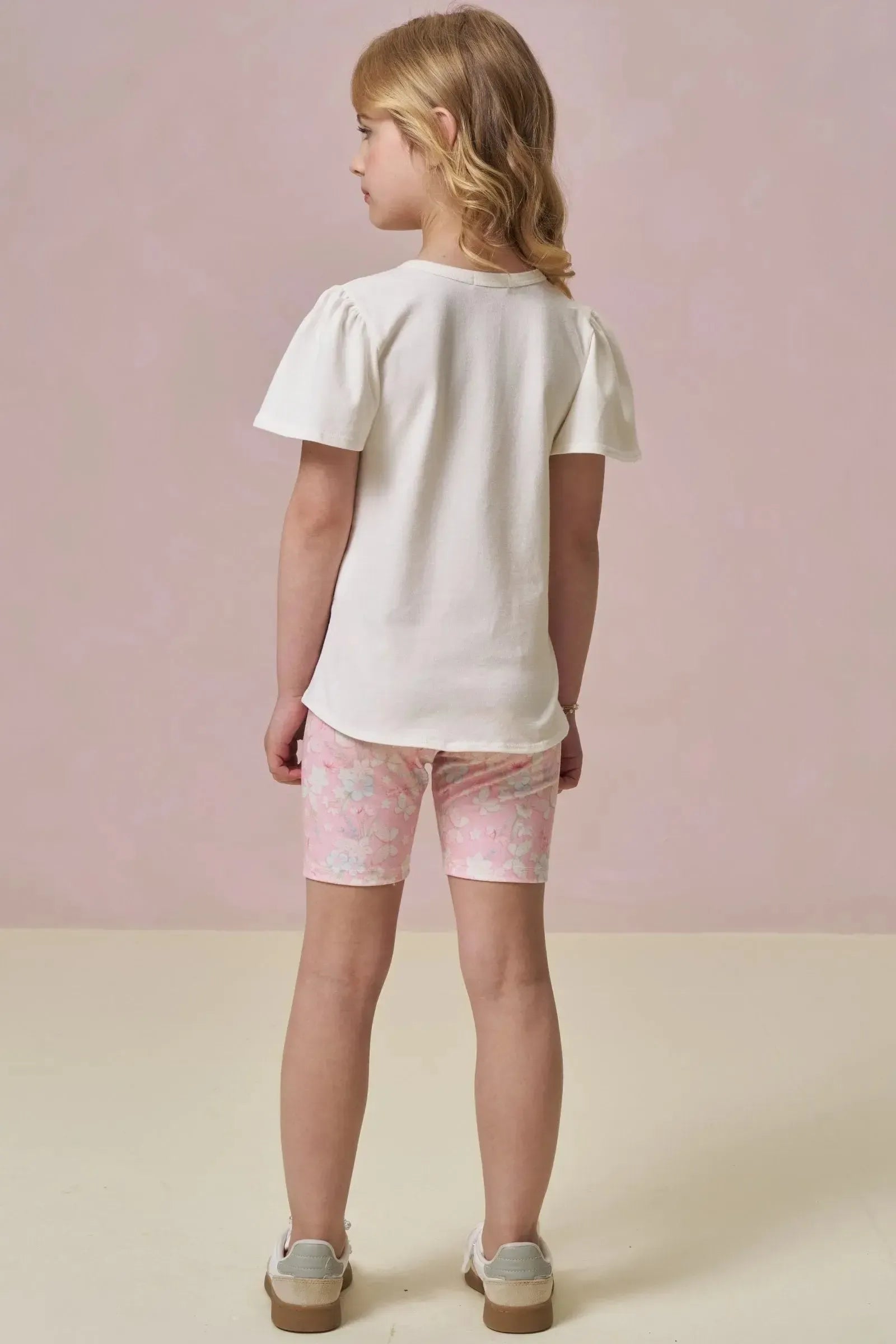 Conjunto de Blusa Alongada em Cotton e Bermuda Biker em Malha Power 96646 Infanti Infantil Menina