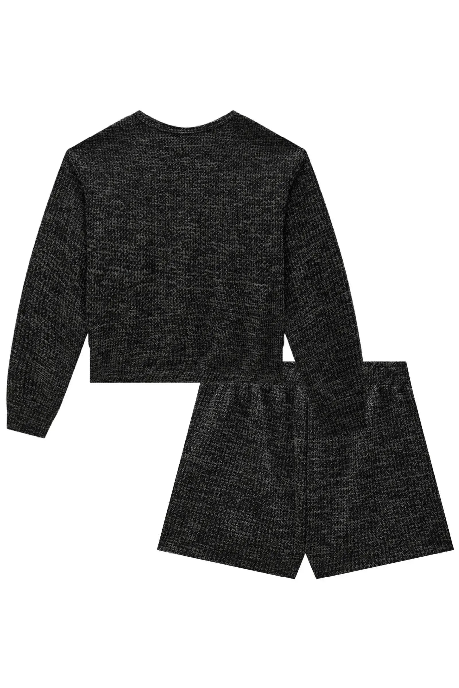 Conjunto de Blusa Boxy e Shorts em Tweed Drika 92468 Lilimoon Teen Menina