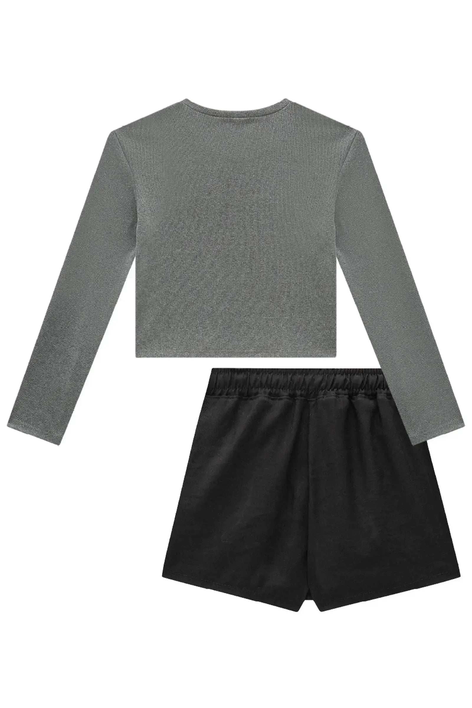 Conjunto de Blusa Boxy em Tricô Luxo e Short Saia em Alfaiataria Sensoriale 92186 Vic&Vicky Teen Menina