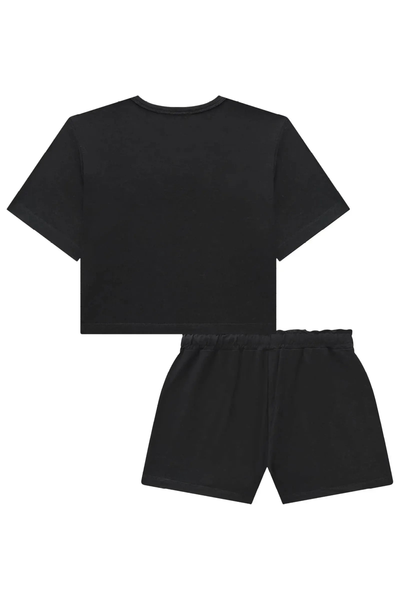 Conjunto de Blusa Boxy Over e Shorts em Molevisco 84296 Lilimoon Teen Menina