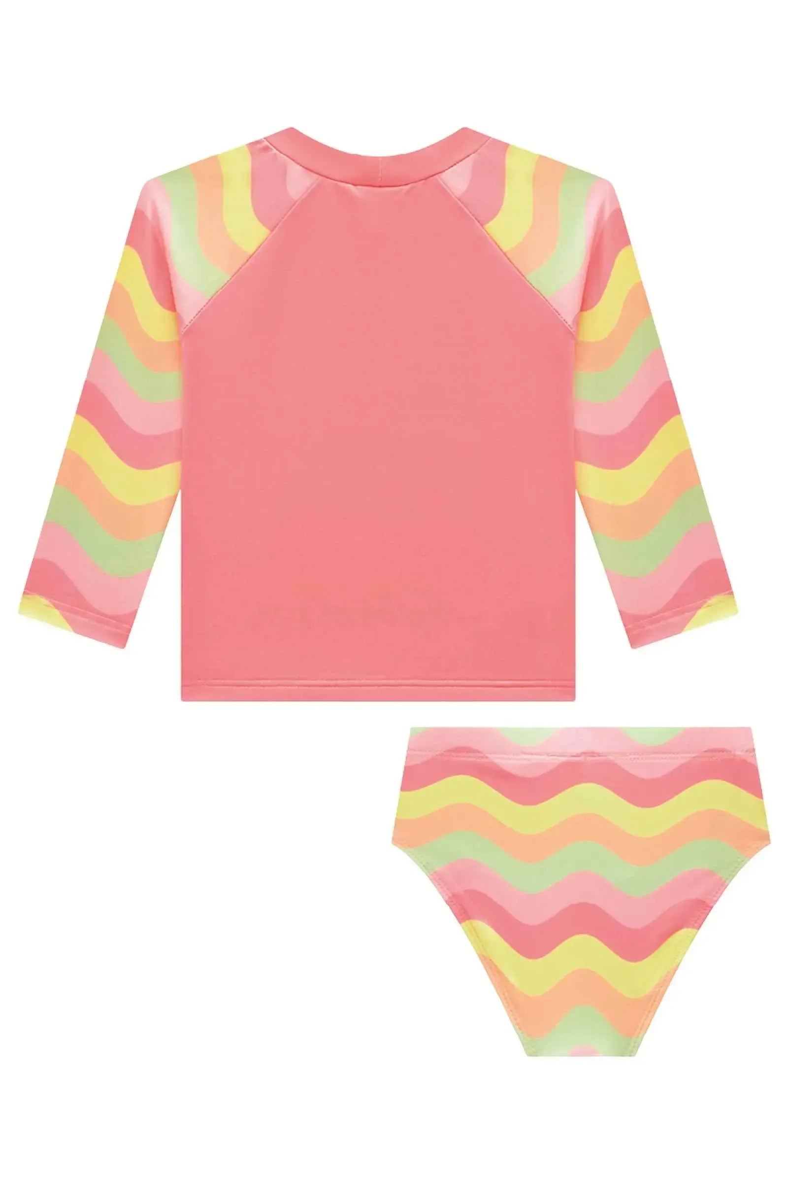 Conjunto de Blusa e Calcinha em Malha UV Dry com Proteção UV 50+ 95668 Infanti Bebê Menina