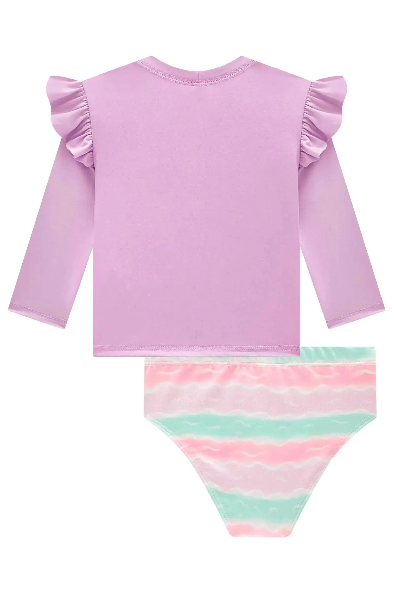 Conjunto de Blusa e Calcinha em Malha UV Dry com Proteção UV 50+ 98430 Infanti Infantil Menina