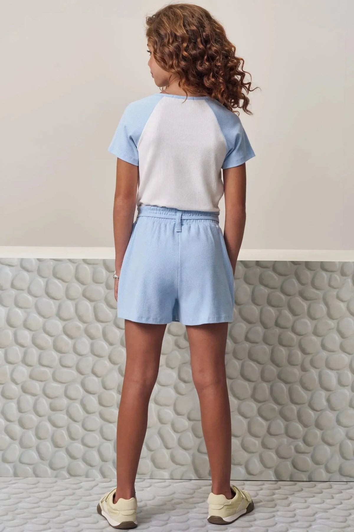 Conjunto de Blusa e Short Saia em Canelado Liz 98953 Lilimoon Teen Menina