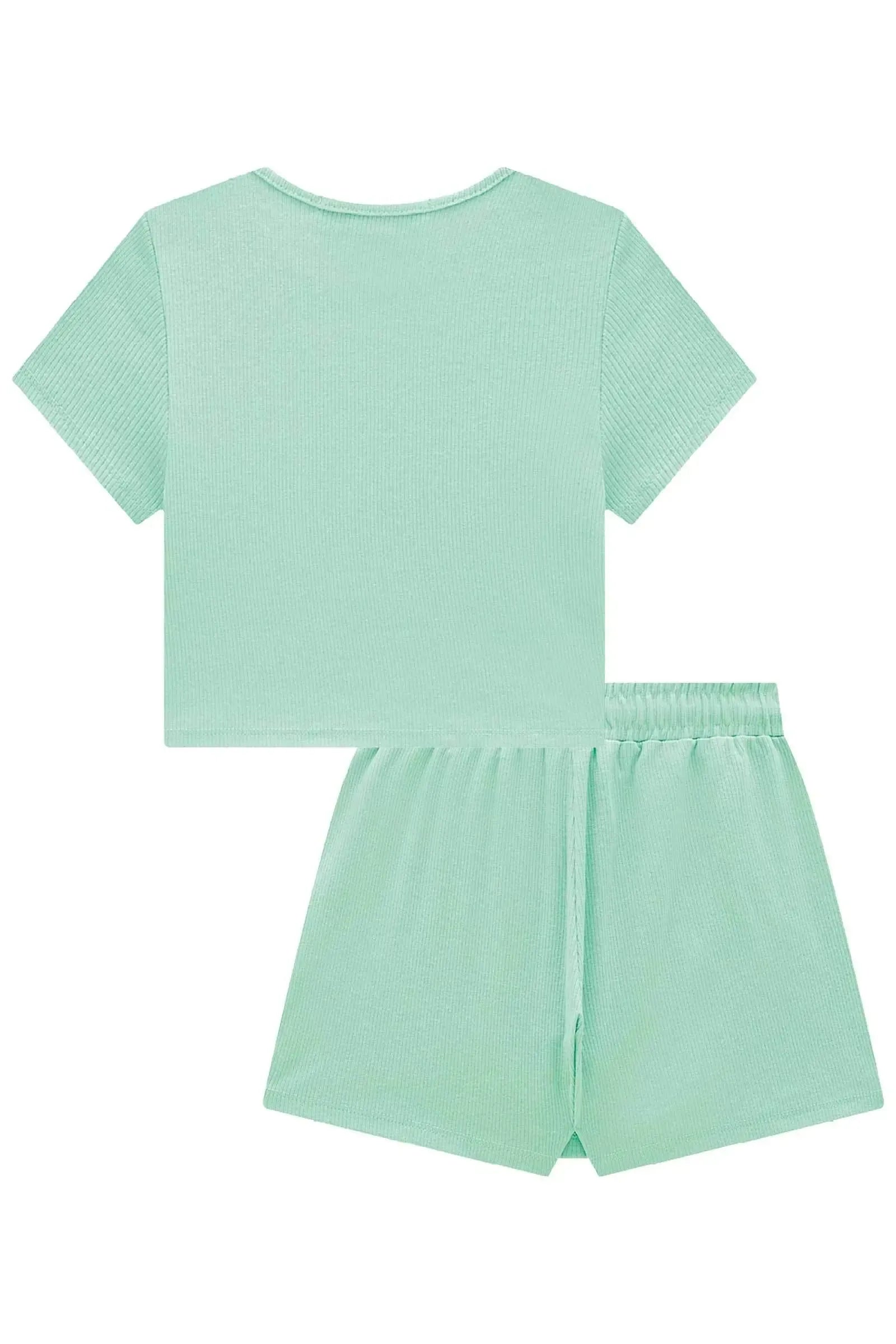 Conjunto de Blusa e Short Saia em Canelado Liz 98564 Lilimoon Teen Menina