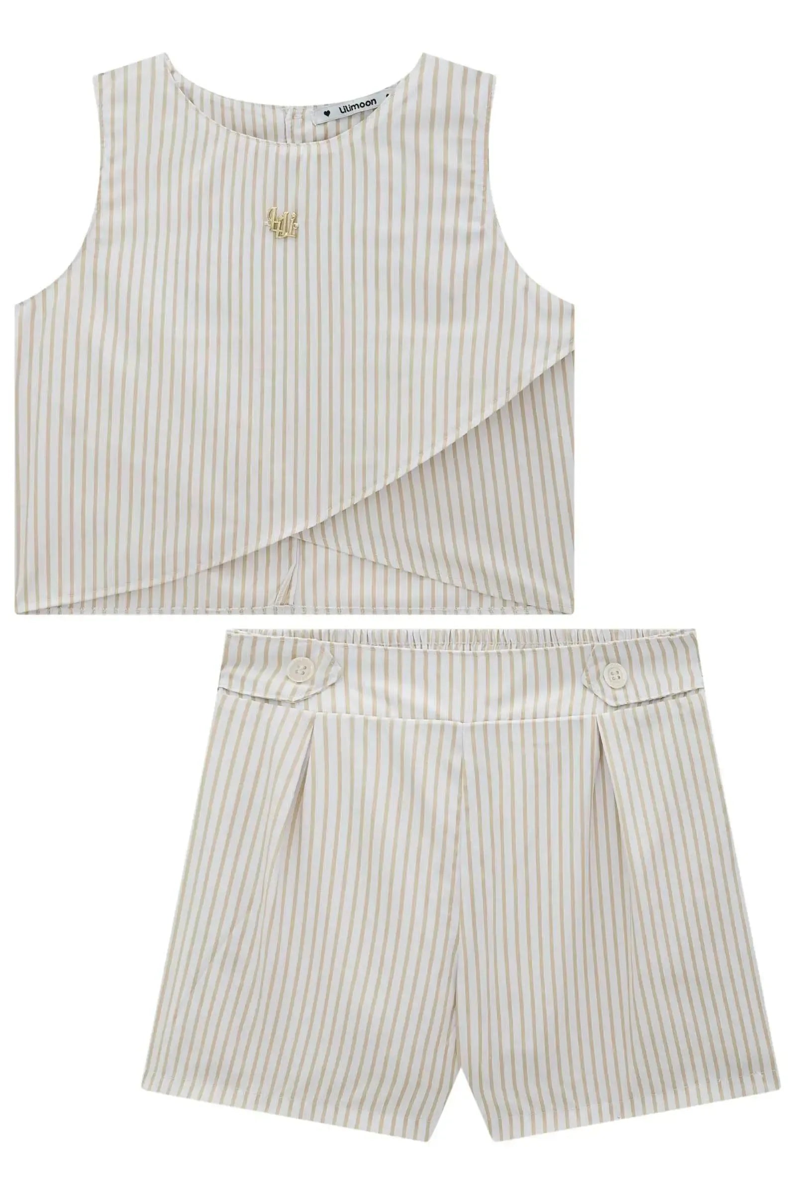 Conjunto de Blusa e Shorts em Alfaiataria Verano 92592 Lilimoon Teen Menina