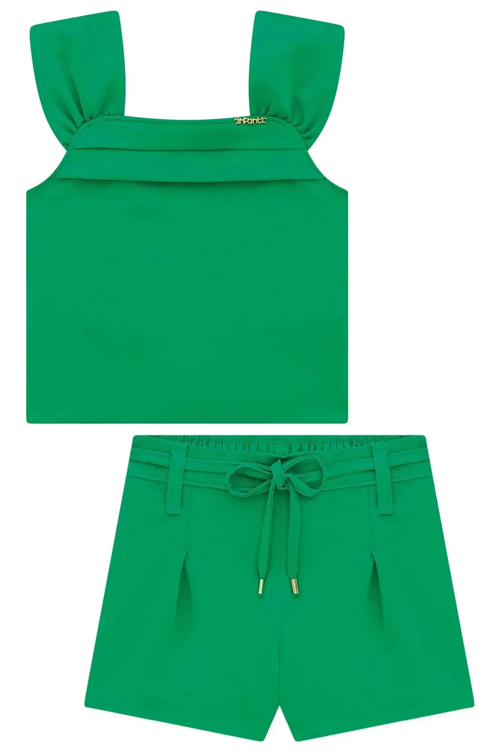 Conjunto de Blusa e Shorts em Blend de Viscose 99218 Infanti Infantil Menina