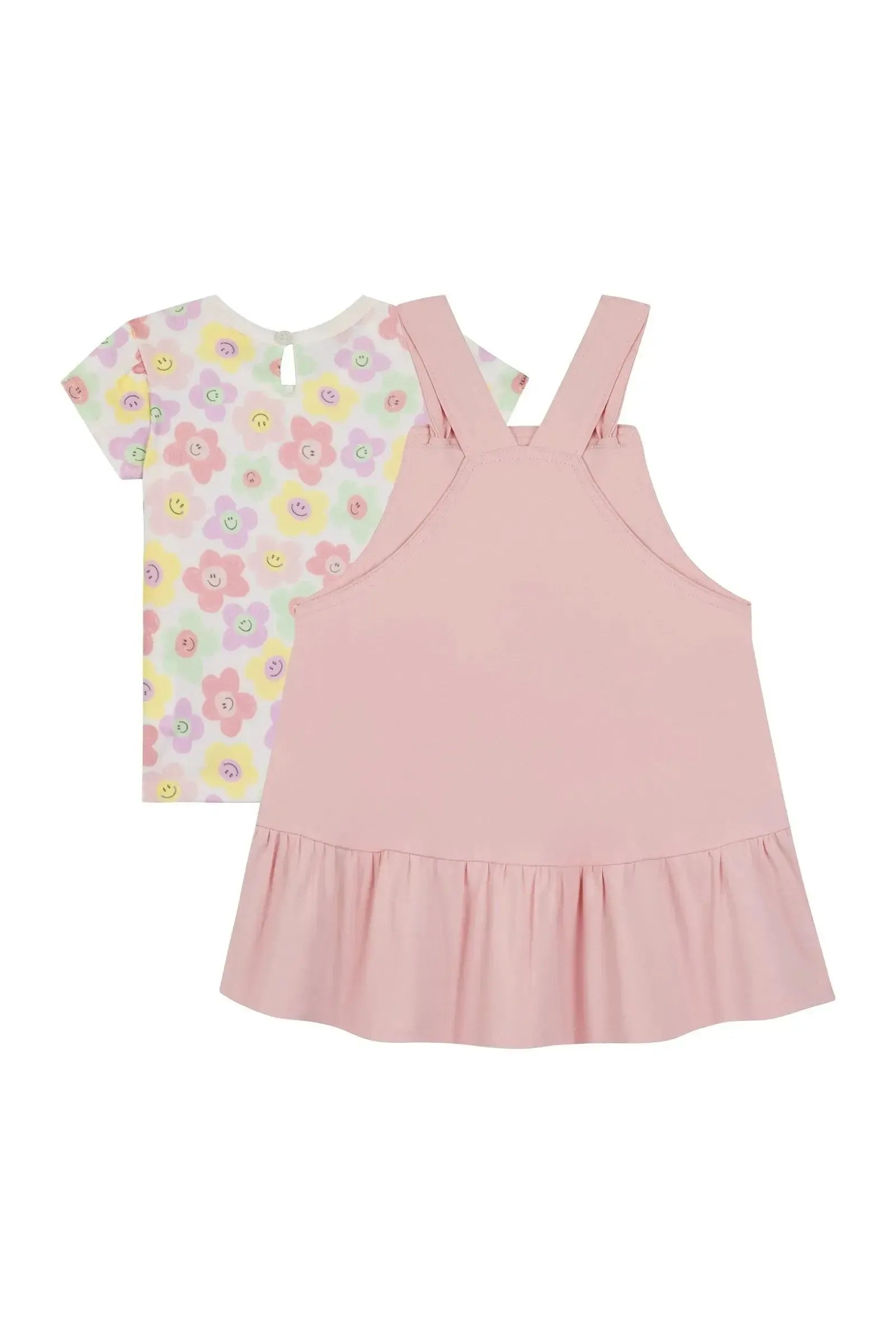 Conjunto de Blusa em Canelado e Salopete em Sarja com Elastano 87255 Kukiê Bebê Menina
