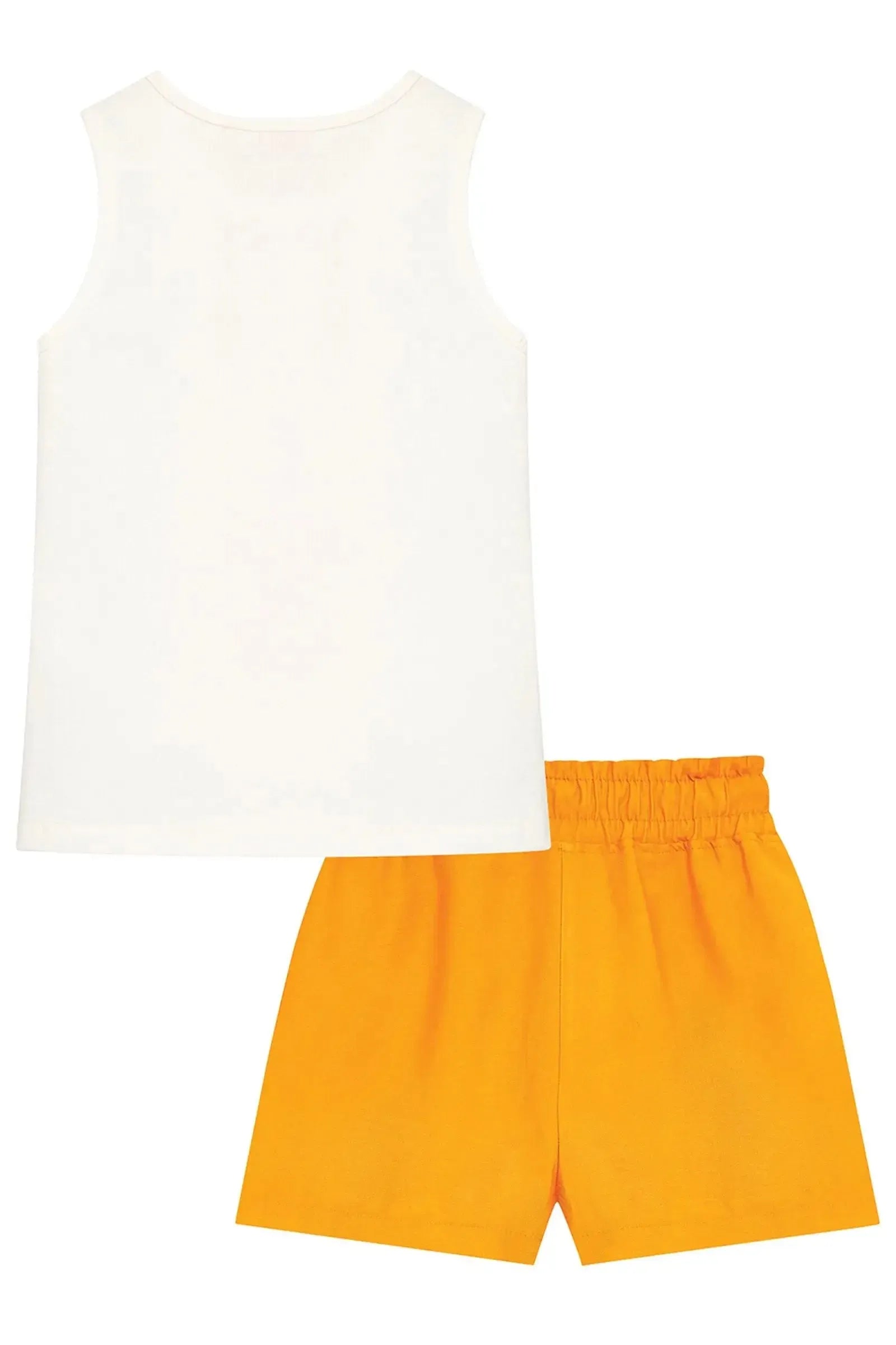 Conjunto de Blusa em Canelado e Shorts em Tecido Sensoriale 93679 Kukiê Infantil Menina