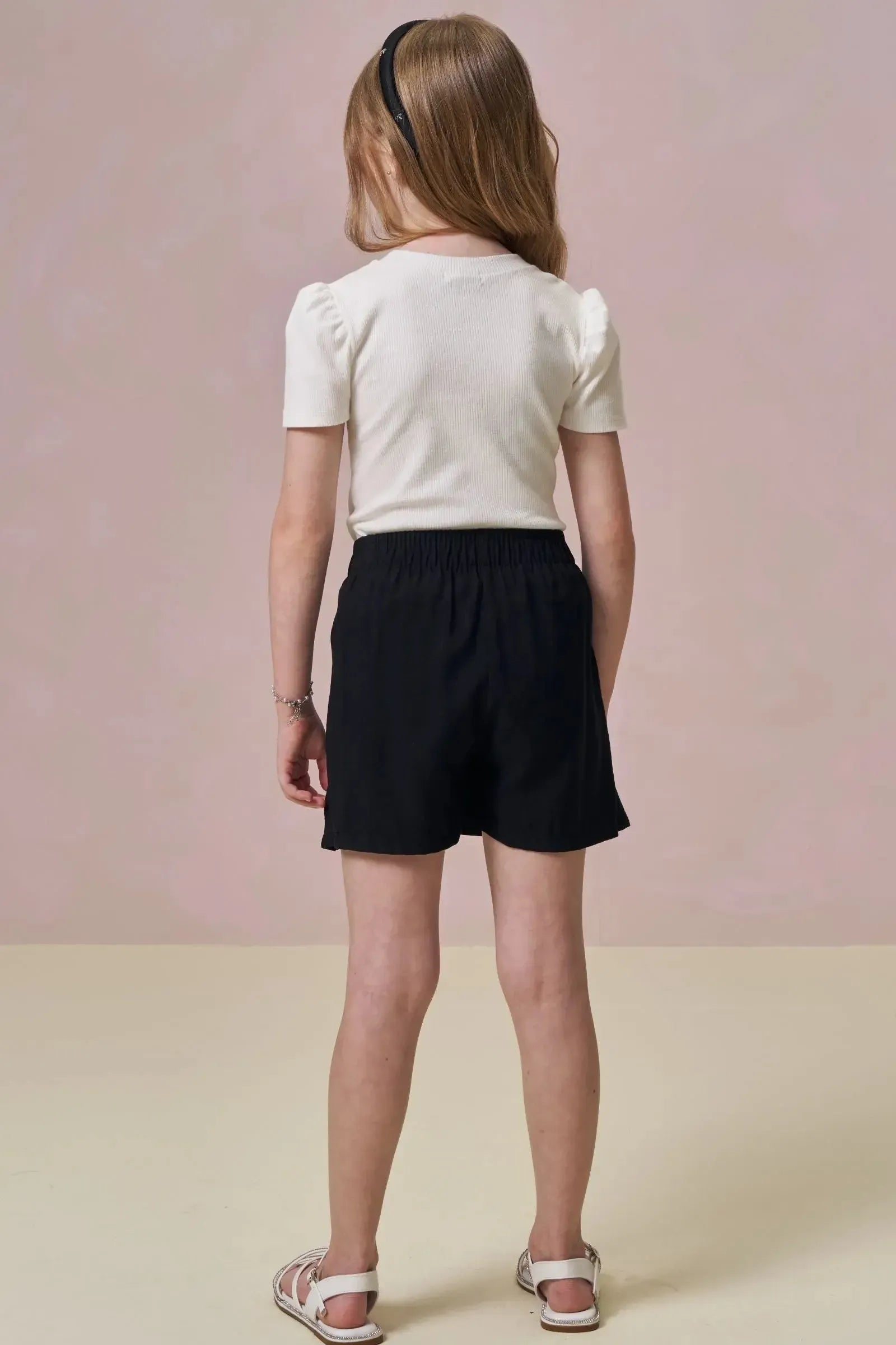 Conjunto de Blusa em Canelado Liz e Short Saia em Alfaiataria 97162 Infanti Infantil Menina