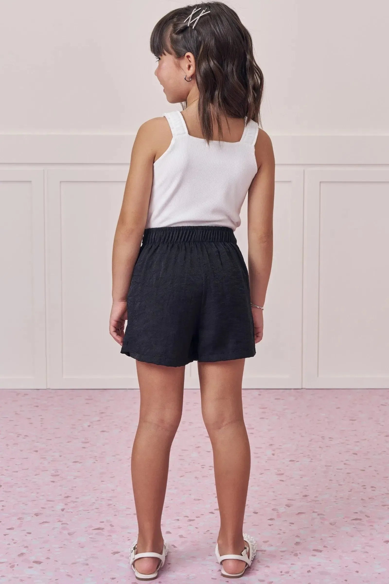 Conjunto de Blusa em Canelado Liz e Short Saia em Alfaiataria Glow 99106 Infanti Infantil Menina