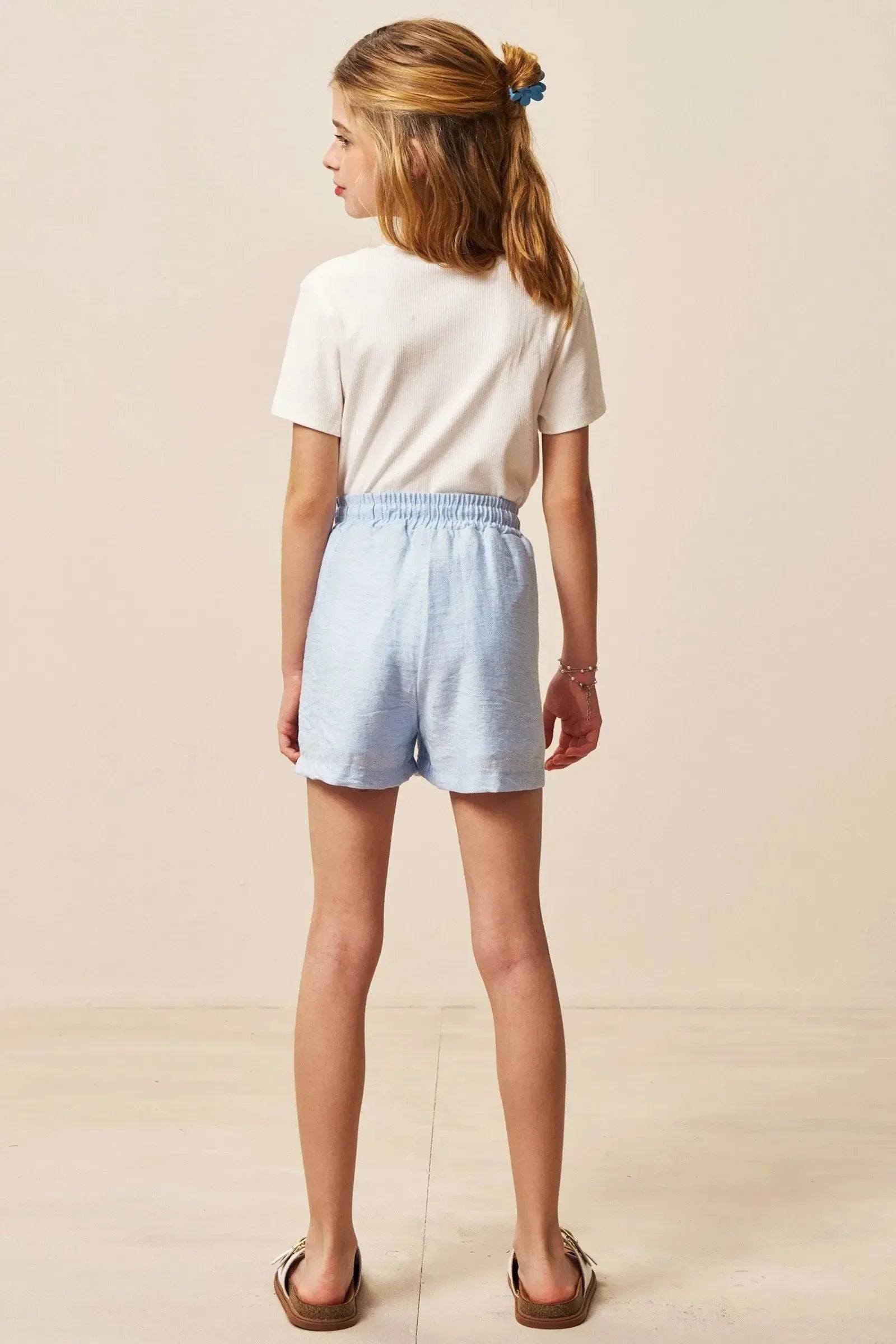 Conjunto de Blusa em Canelado Liz e Shorts em Linho Capri 94390 Vic&Vicky Teen Menina