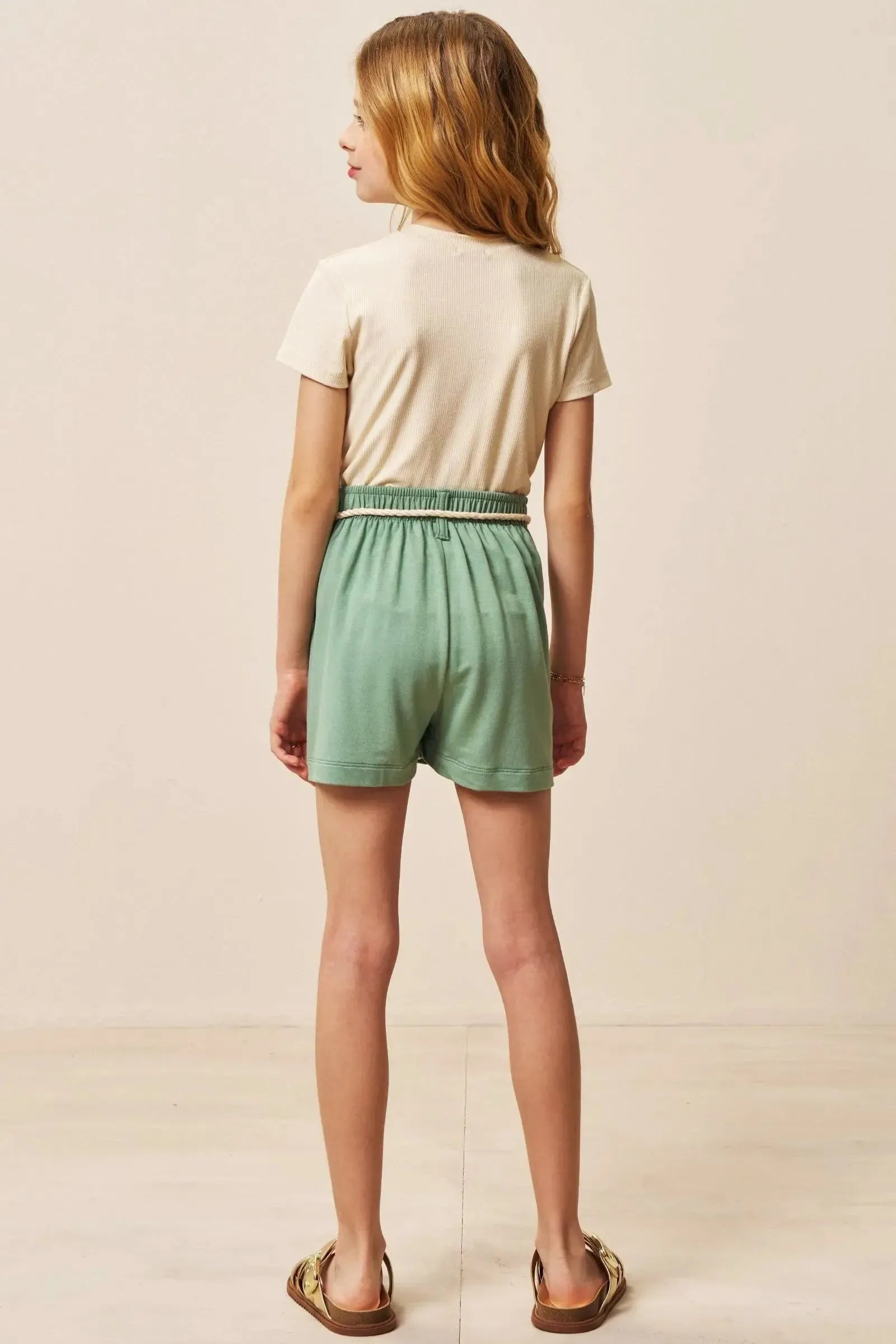 Conjunto de Blusa em Canelado Luna de Viscose e Shorts em Molevisco 96896 Vic&Vicky Teen Menina