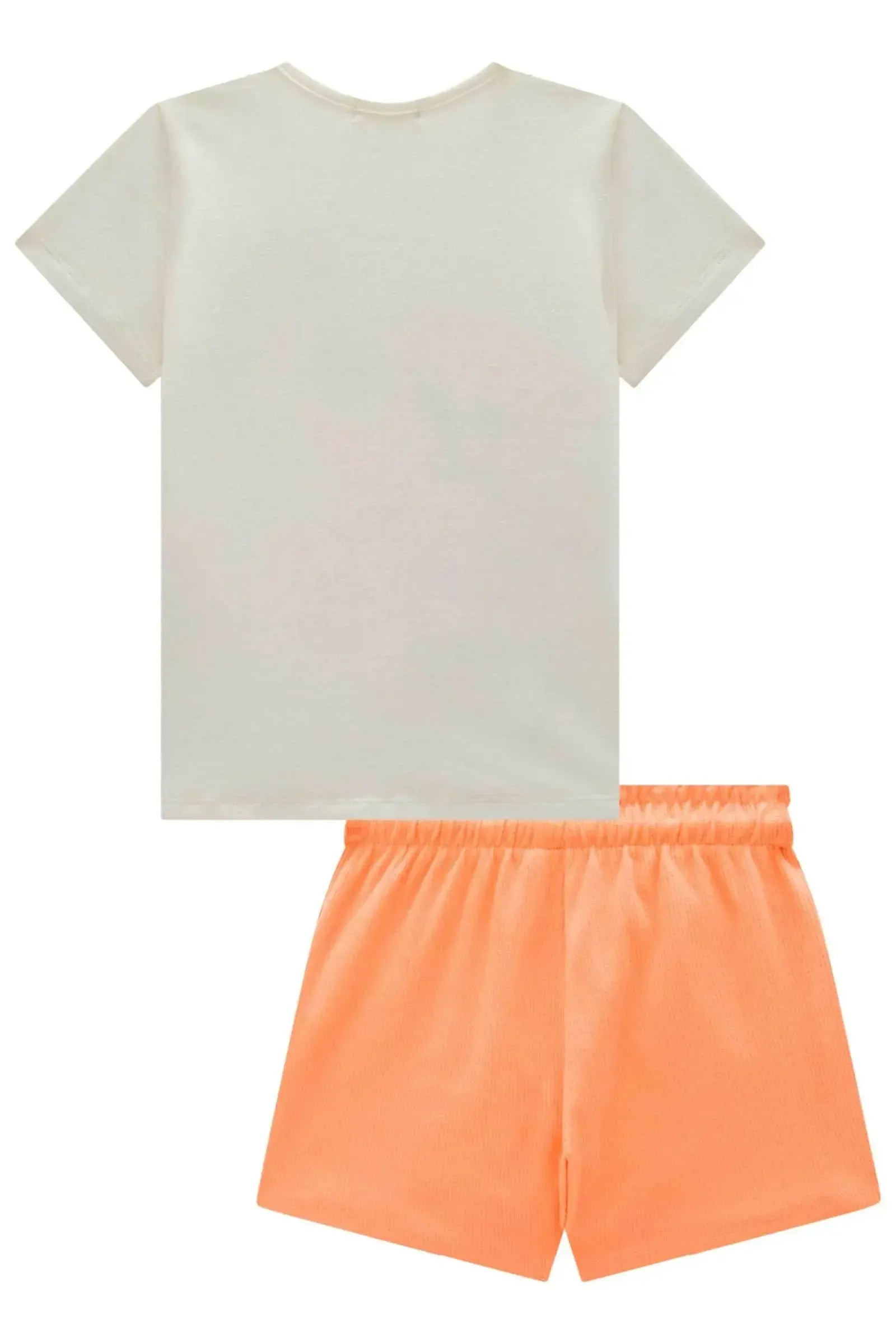 Conjunto de Blusa em Cotton com Short Saia em Canelado Liz 98129 Infanti Infantil Menina