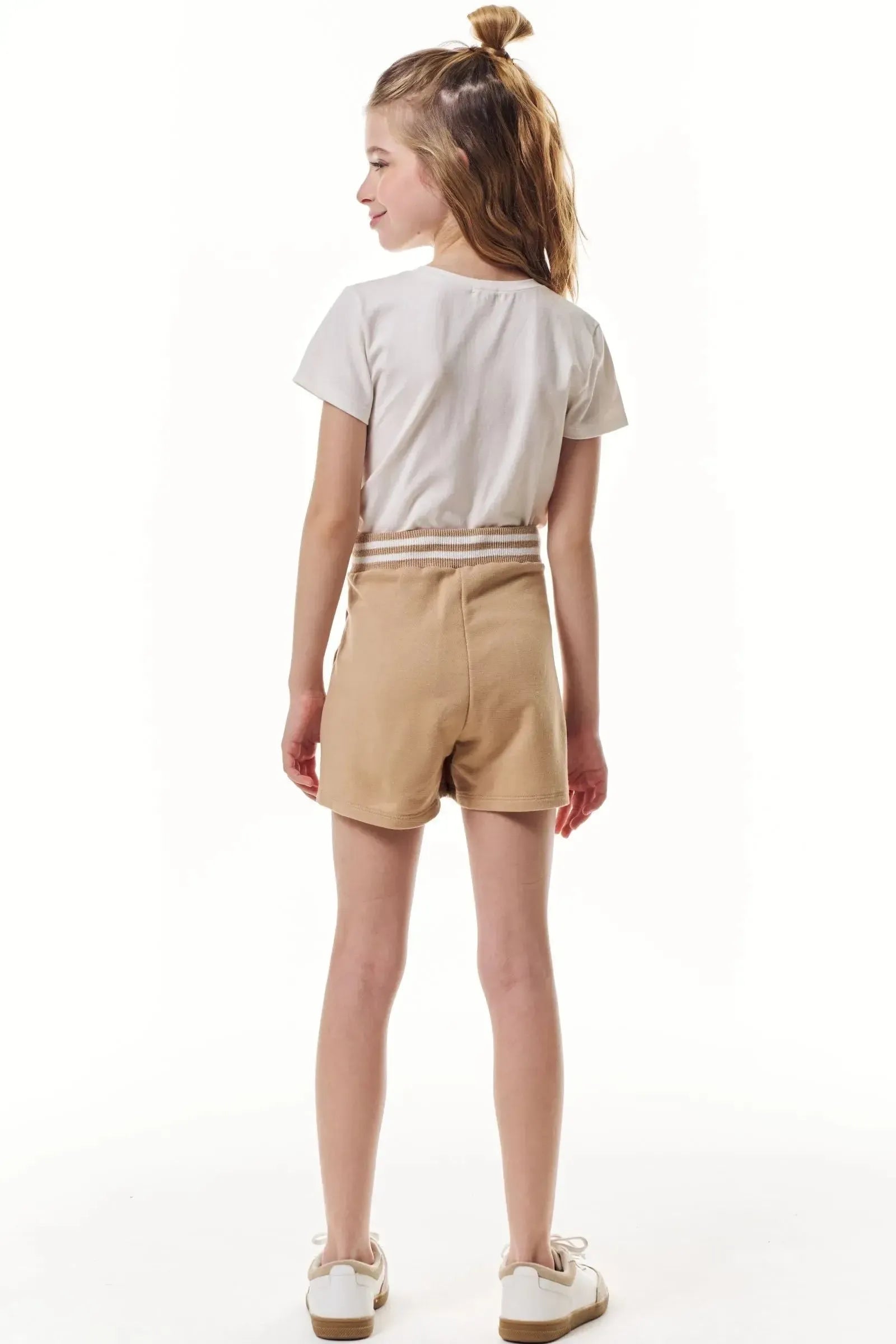 Conjunto de Blusa em Cotton e Short Saia em Moletom sem Pelucia 95956 Vic&Vicky Teen Menina