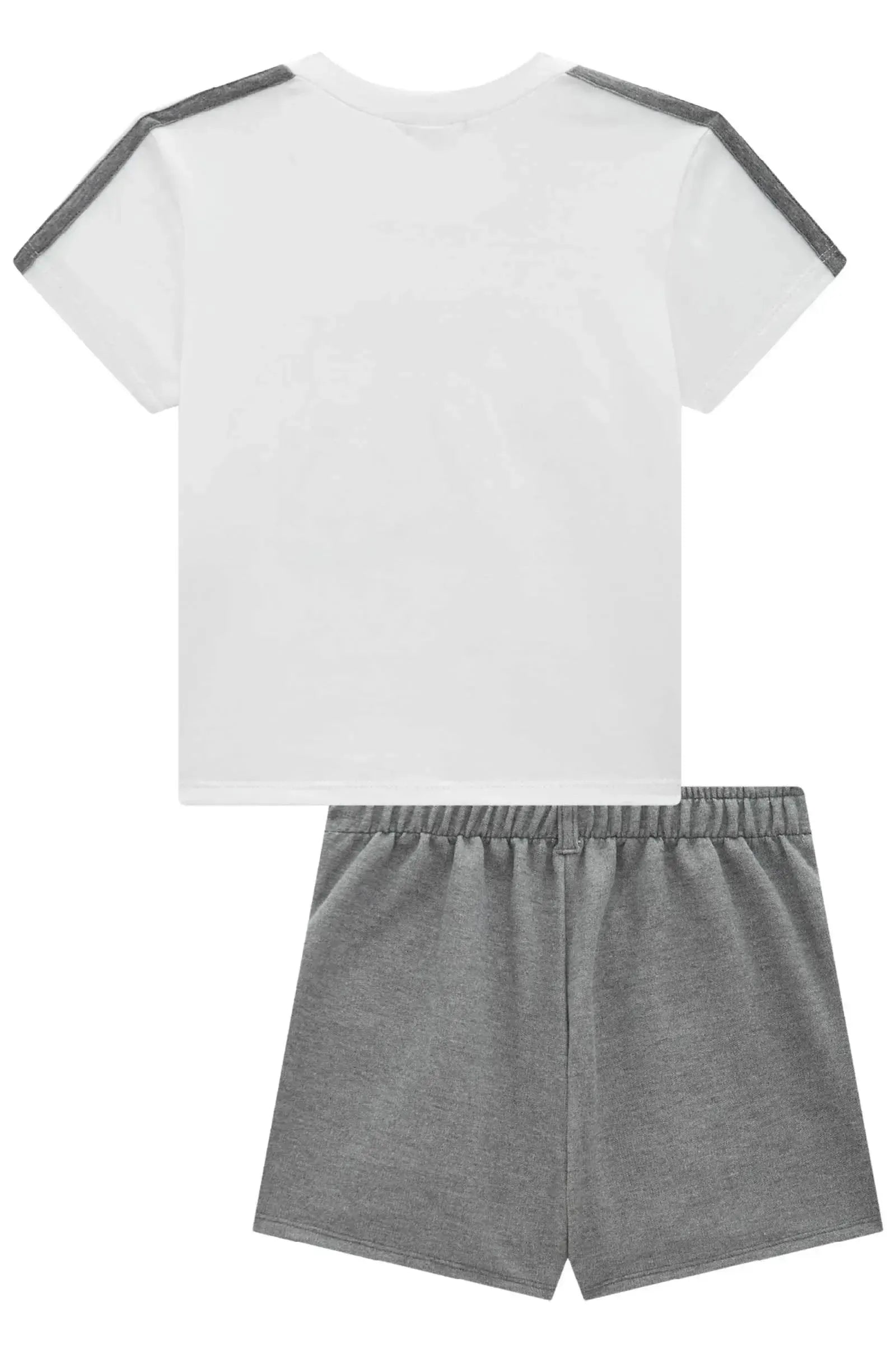 Conjunto de Blusa em Cotton e Short Saia em Moletom sem Pelúcia 96876 Vic&Vicky Teen Menina