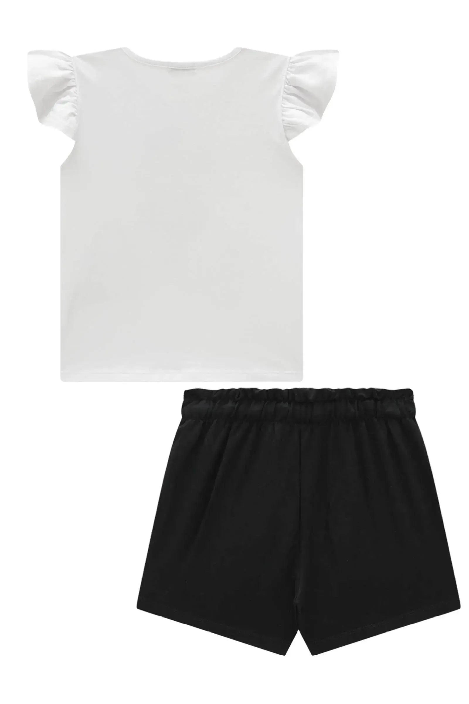 Conjunto de Blusa em Cotton e Short Saia em Molevisco 95873 Infanti Infantil Menina