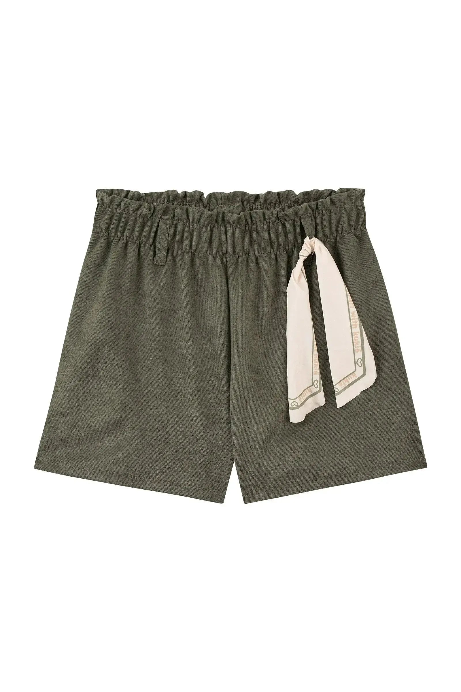 Conjunto de Blusa em Cotton e Shorts em Cotelê 93938 Kukiê Infantil Menina