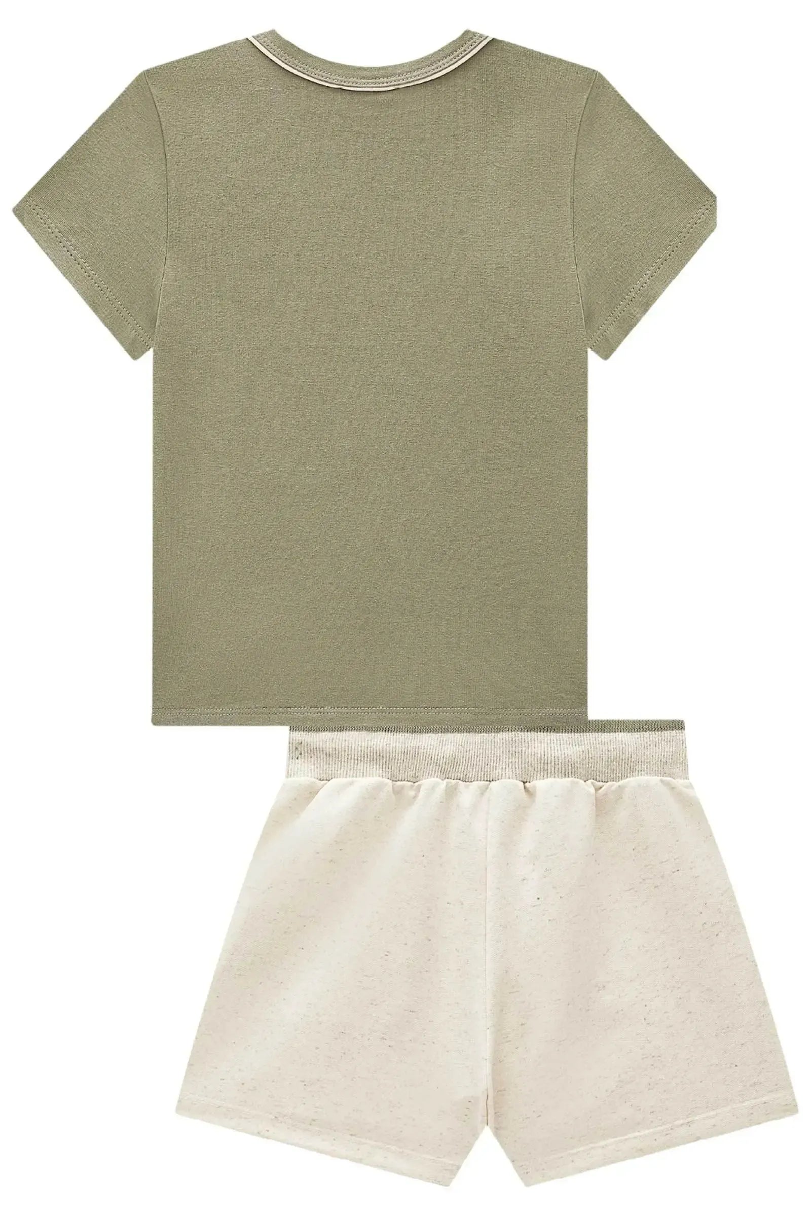 Conjunto de Blusa em Cotton e Shorts em Moletom sem Pelúcia 98493 Vic Teen Menina