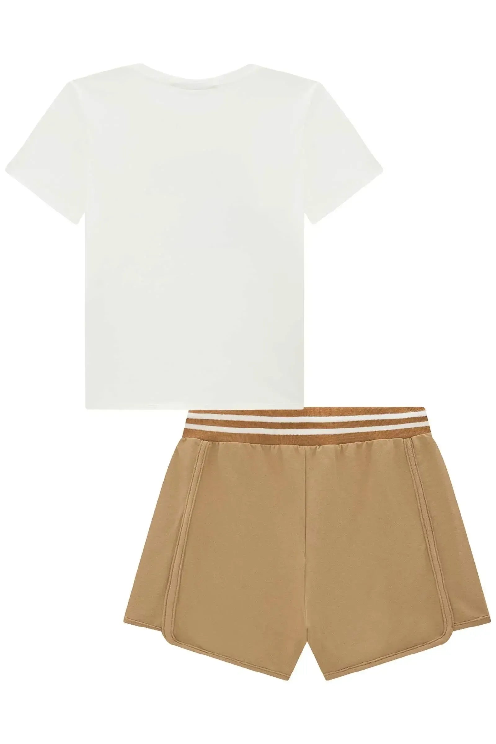 Conjunto de Blusa em Cotton e Shorts em Molevisco 95904 Lilimoon Teen Menina