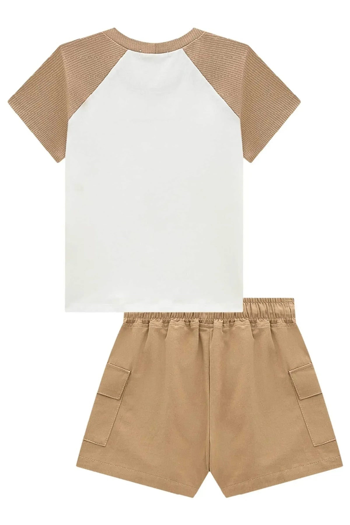 Conjunto de Blusa em Cotton e Shorts em Sarja com Elastano 99086 Vic Teen Menina