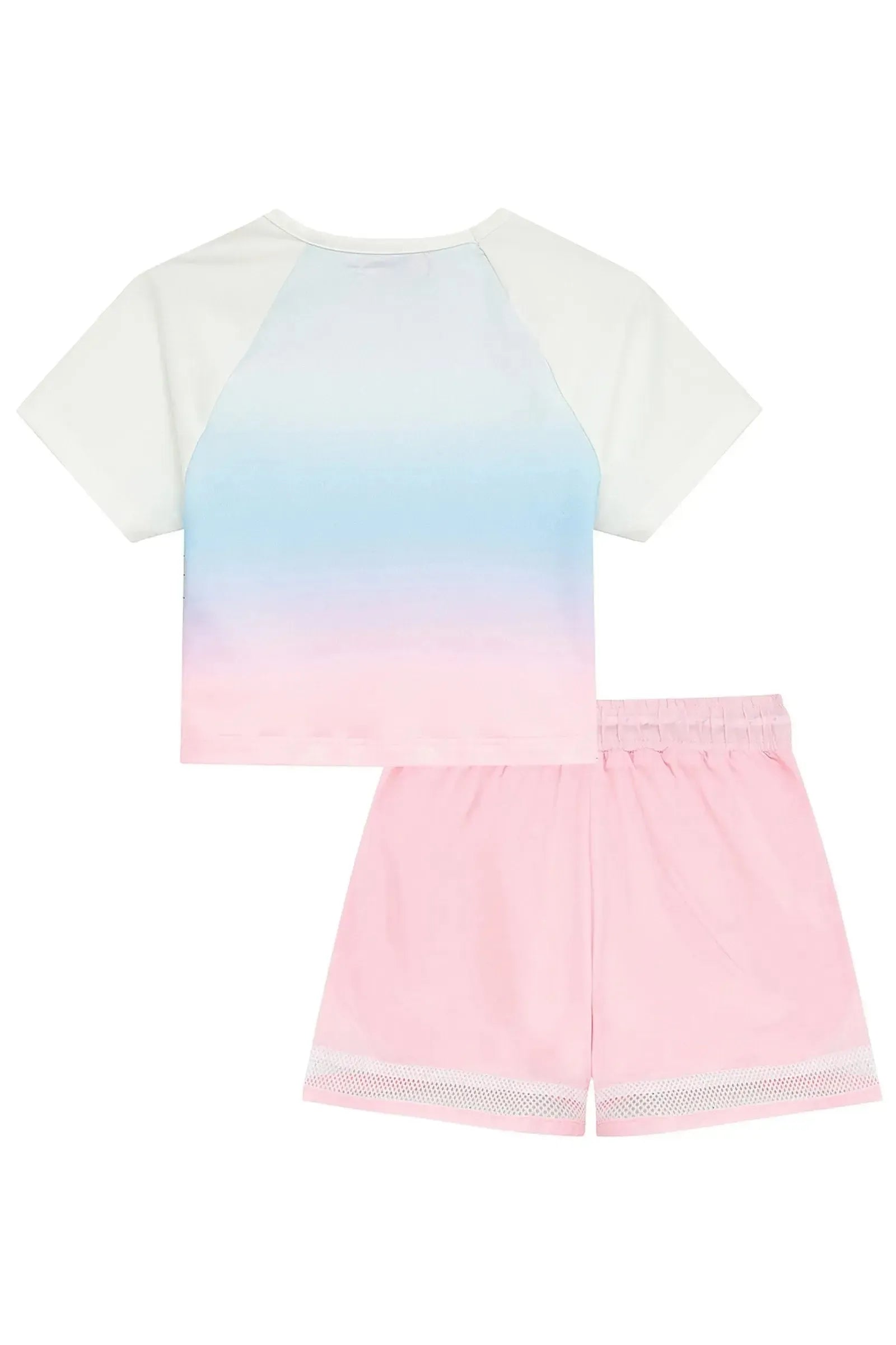 Conjunto de Blusa em Malha com Proteção UV50+ e Shorts em Air Tech e Tela 96958 Kukiê Infantil Menina