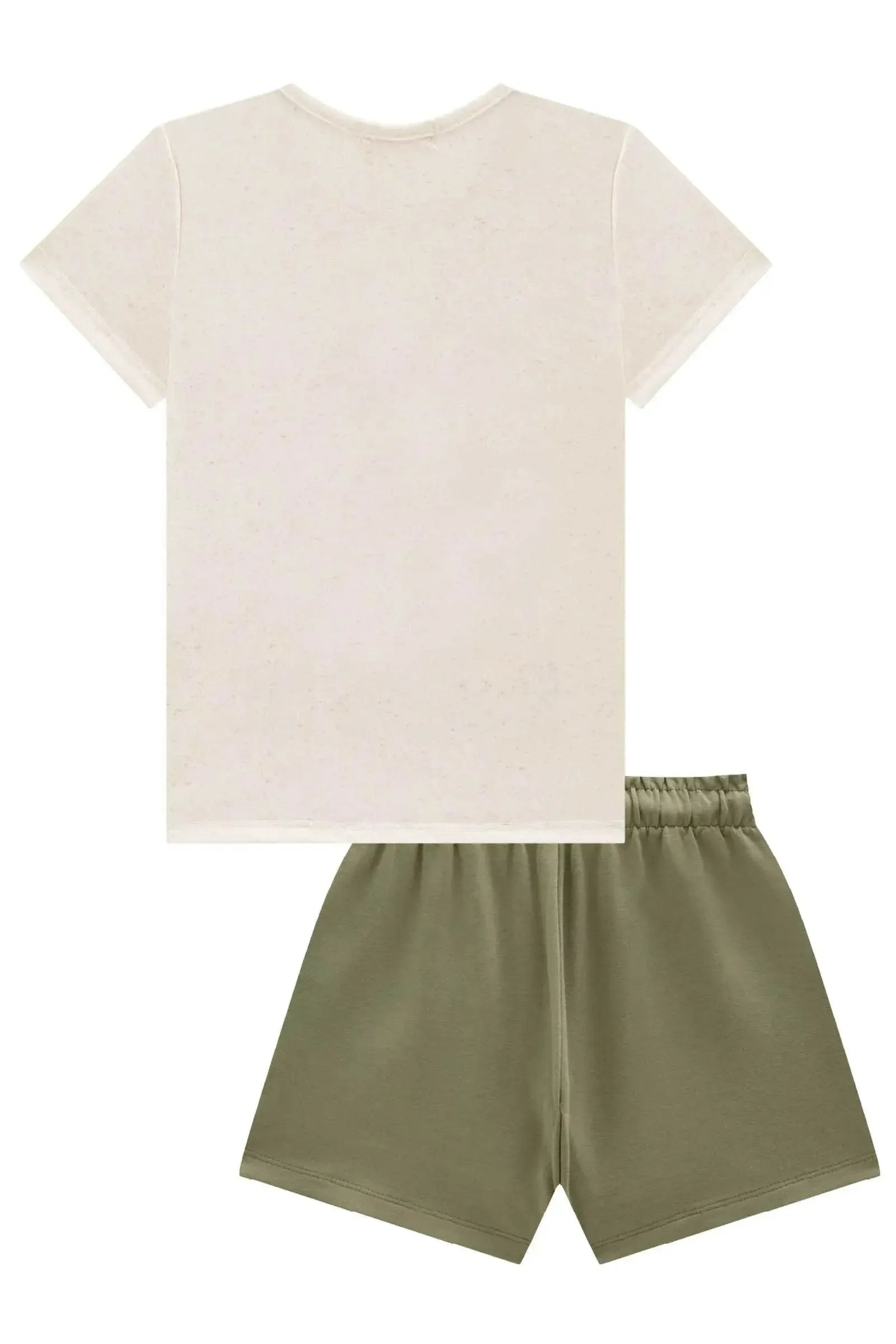 Conjunto de Blusa em Malha Fresh com Shorts em Molevisco 99142 Infanti Infantil Menina