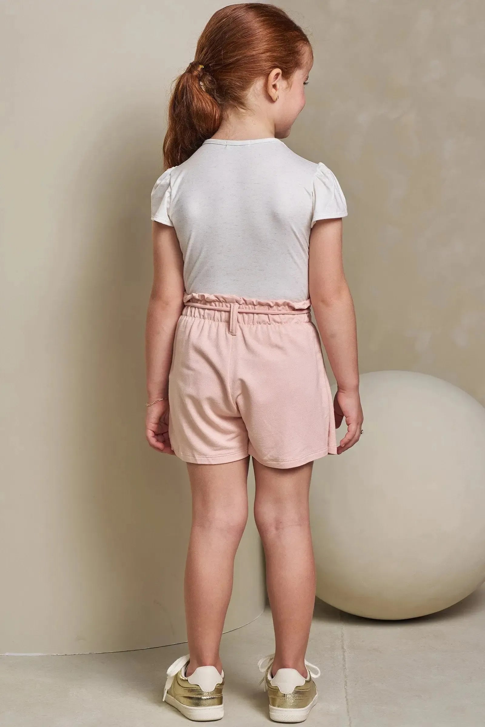 Conjunto de Blusa em Malha Power com Short Saia em Molevisco 93579 Infanti Infantil Menina