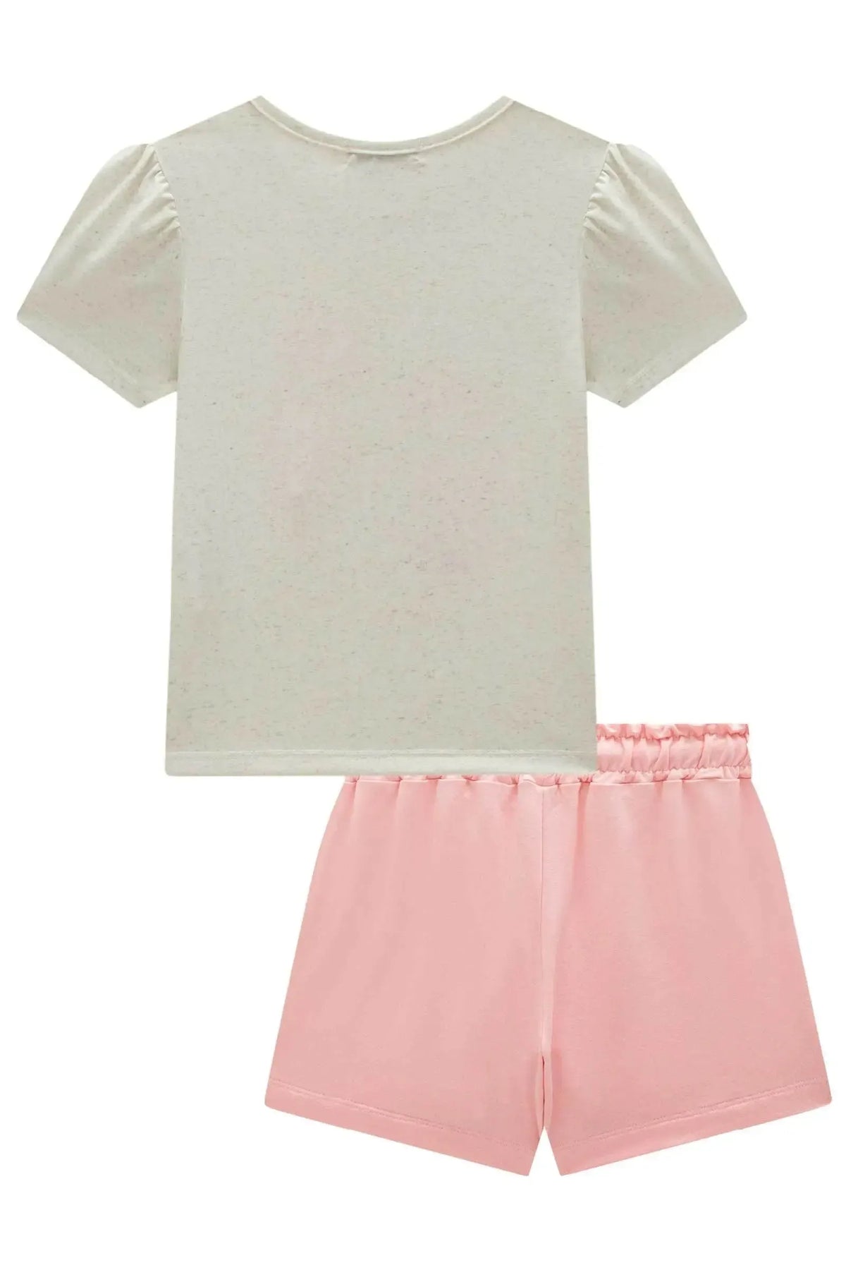 Conjunto de Blusa em Malha Power e Short Saia em Molevisco 98766 Infanti Infantil Menina
